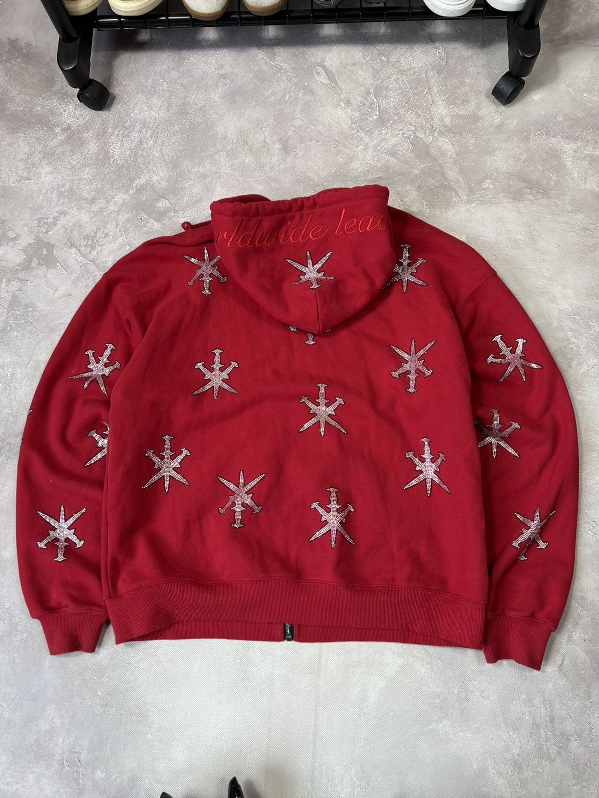 Unknown London Unknown London Rheistones Baggy Heavy Zip Hoodie Size US M / EU 48-50 / 2 - 15 Thumbnail