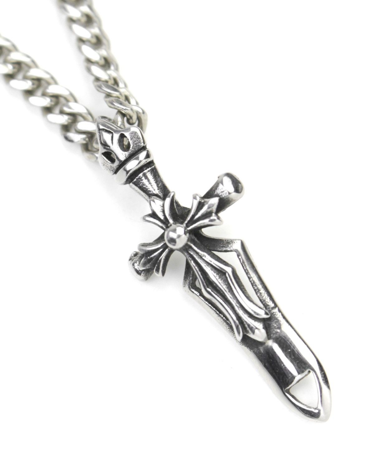Vintage 2000S JAPANESE MADE CRUSADER DAGGER CROSS NECKLACE Size ONE SIZE - 4 Thumbnail