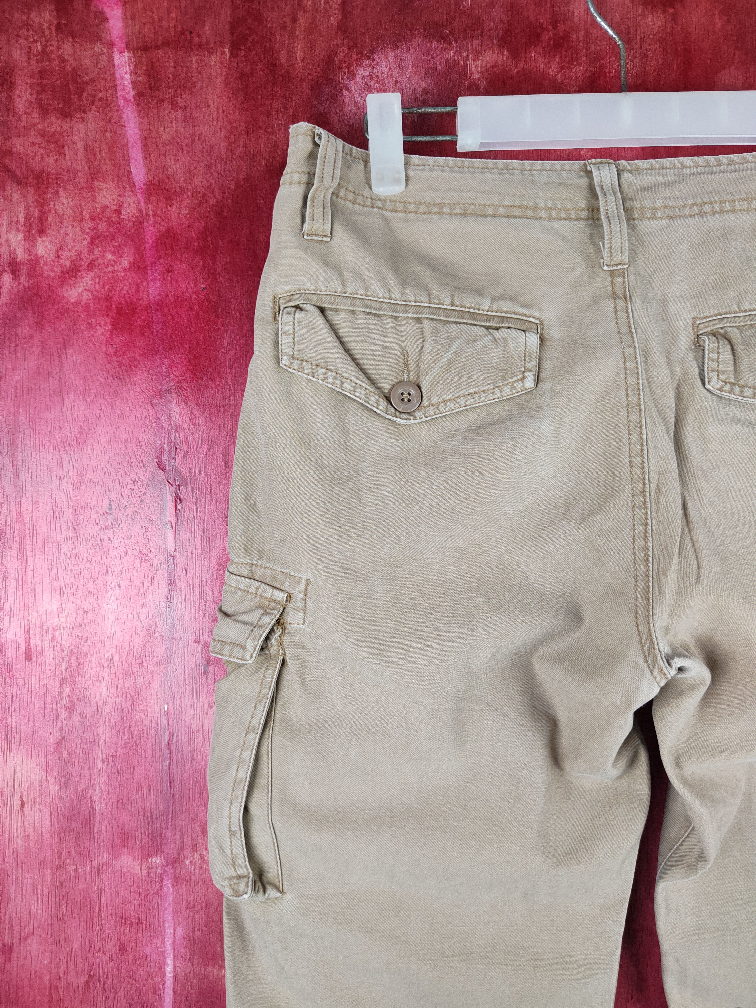 Japanese Brand Six-Star Beige Multipocket Tactical Cargo Pants #S1258 Size US 31 - 10 Thumbnail