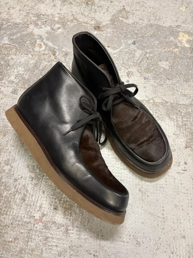 Giorgio Armani Giorgio Armani Black Leather Pony Hair Boots Size US 8.5 / EU 41-42 - 5 Thumbnail
