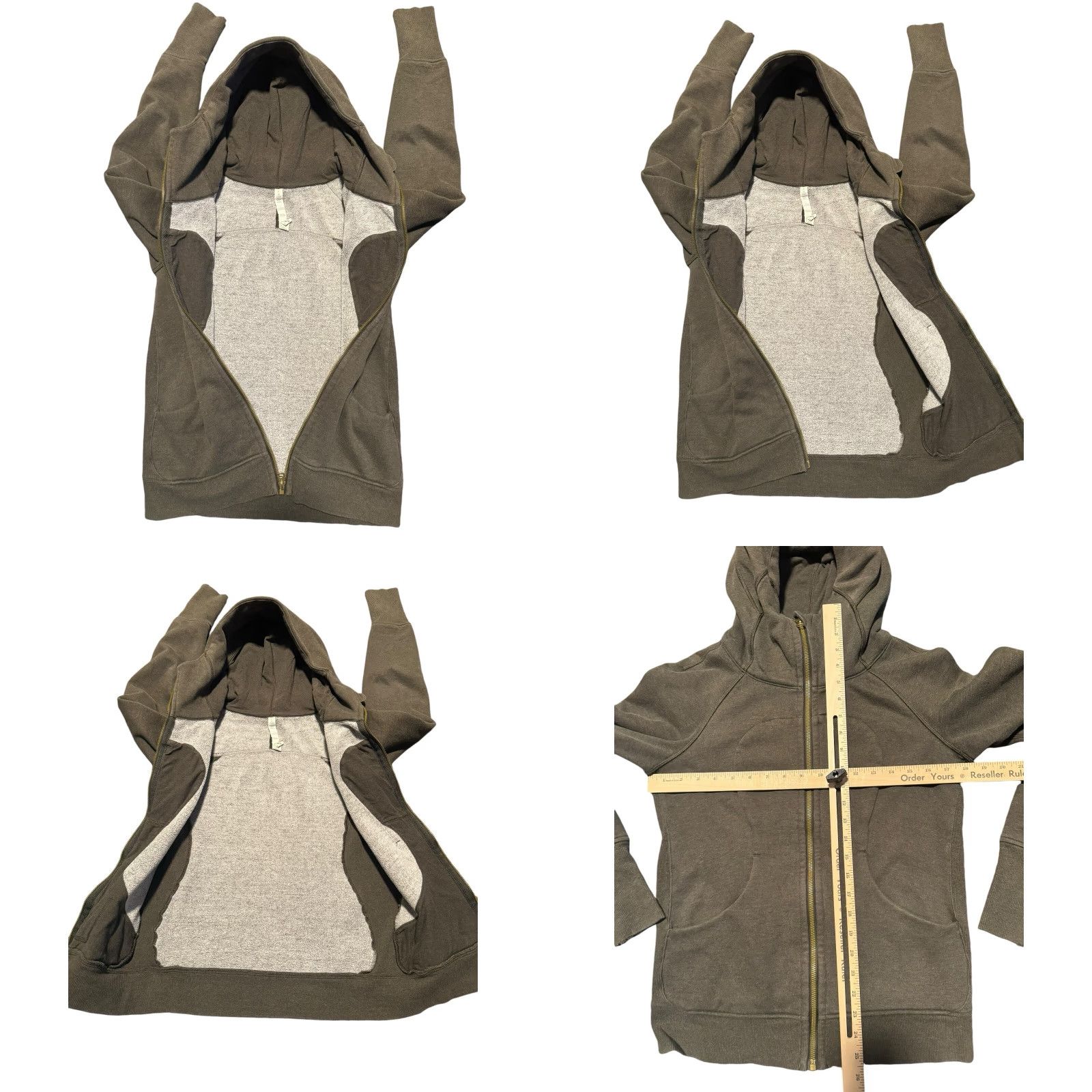 Lululemon Lululemon Scuba Hoodie Womens Distressed Gray Fabric Full Zip Embroidered Sz 6 Size M / US 6-8 / IT 42-44 - 9 Thumbnail