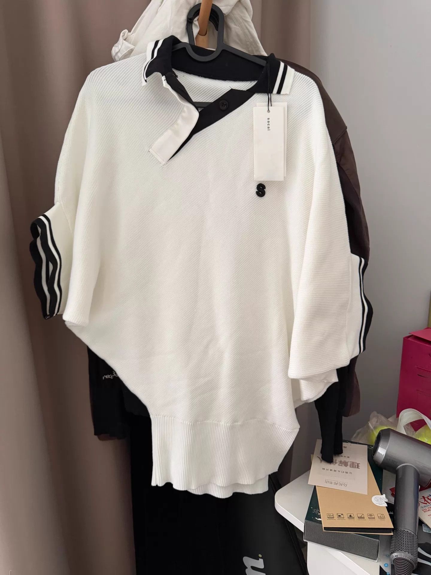 Sacai Sacai Color Block Polo Shirt White Size 1 Size S / US 4 / IT 40 - 1 Thumbnail