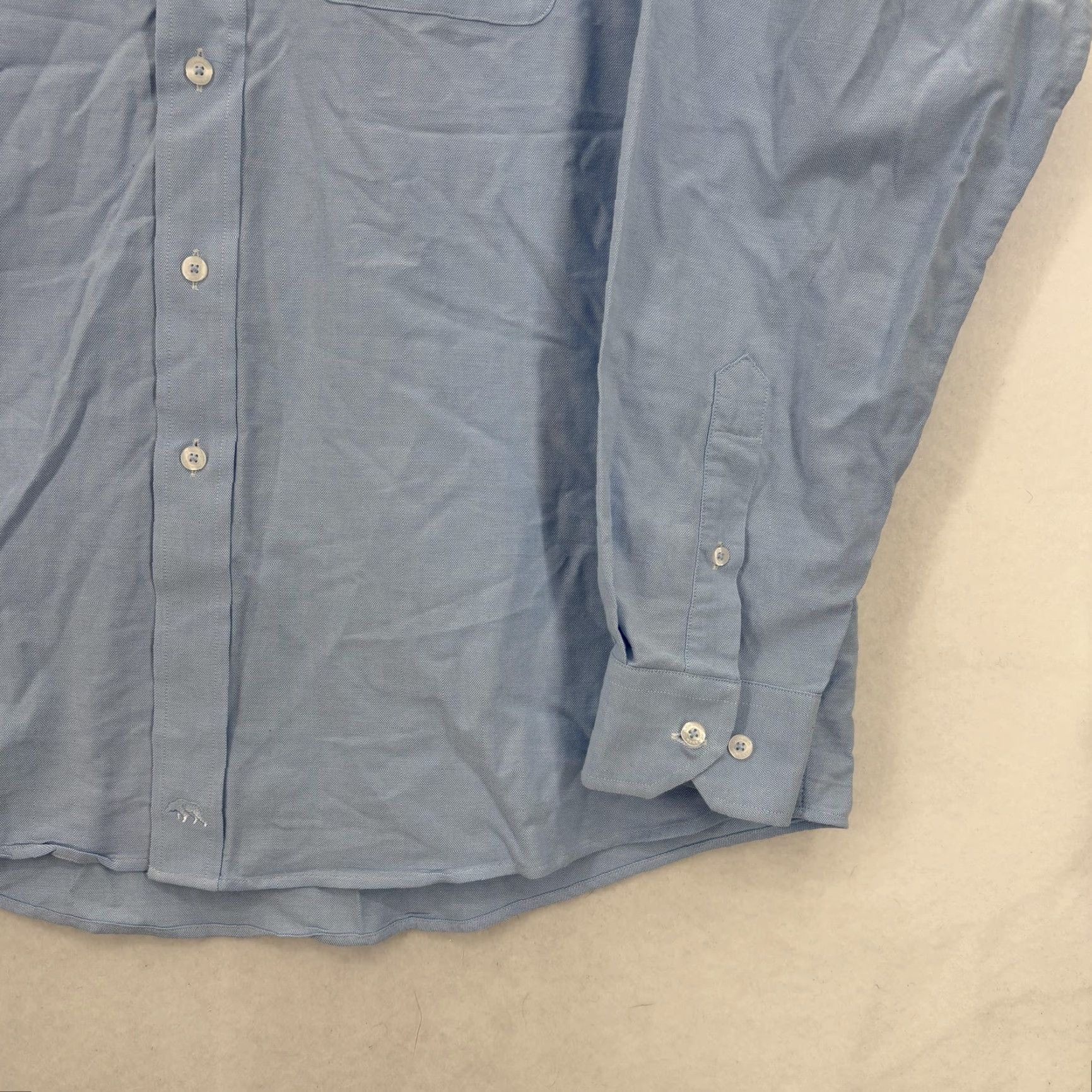 Vintage Onward Reserve Shirt Mens Large Blue Oxford Classic Fit Stretch Button Front Size US L / EU 52-54 / 3 - 3 Thumbnail