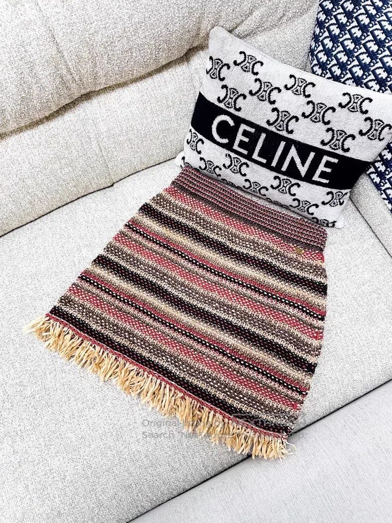 Chanel Chanel 18C Greek series brown colourful striped tassel bra Size 24" / US 00 / IT 34 - 2 Thumbnail