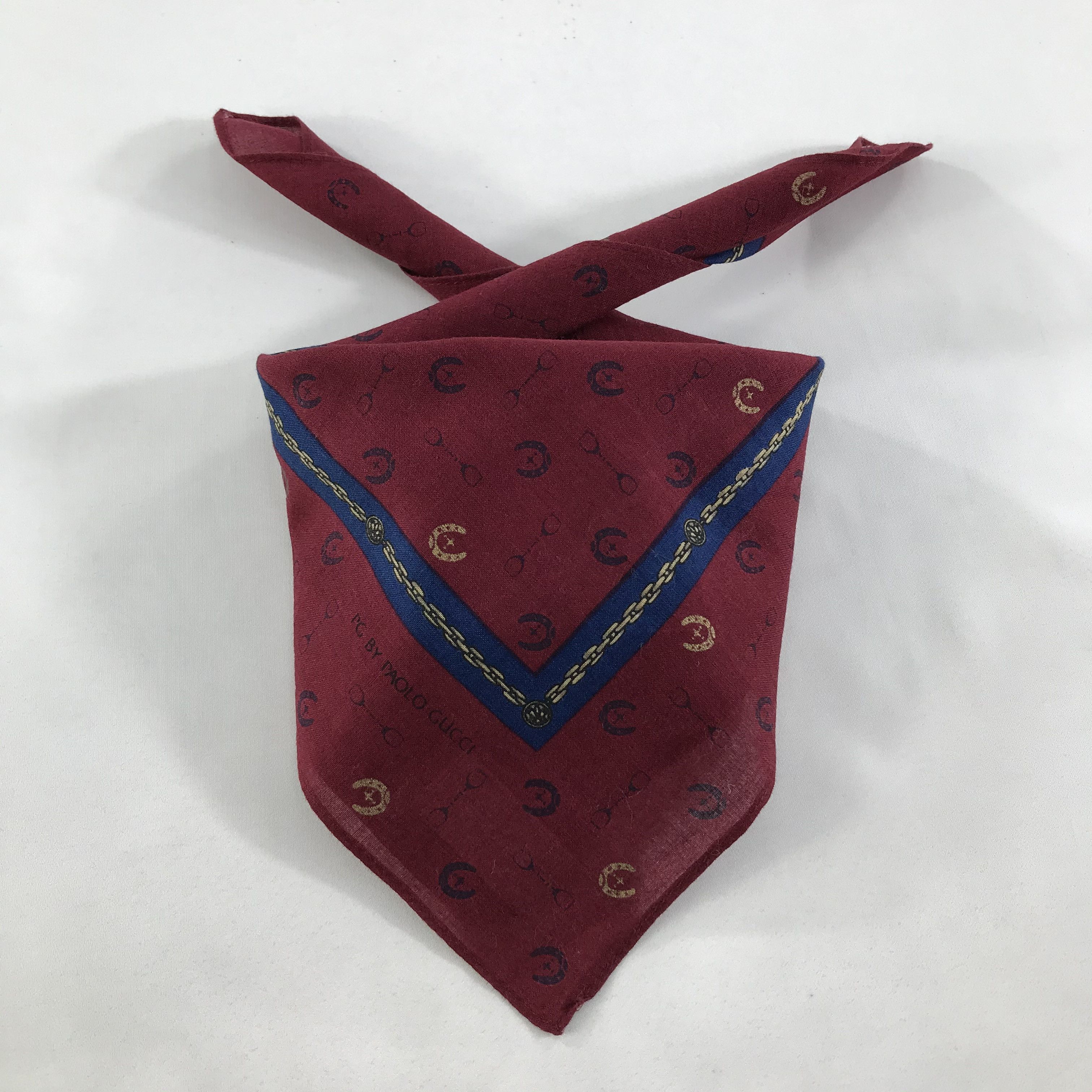 Paolo Gucci × Vintage Paolo Gucci Bandana / Handkerchief / Neckerchief - S1216 Size ONE SIZE - 3 Thumbnail