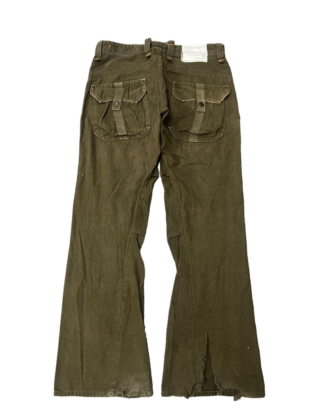 Japanese Brand × Vintage FLARED💥 THRASHED EDWIN XV TWIST CARGO BUSHPANT Size US 30 / EU 46 - 6 Thumbnail