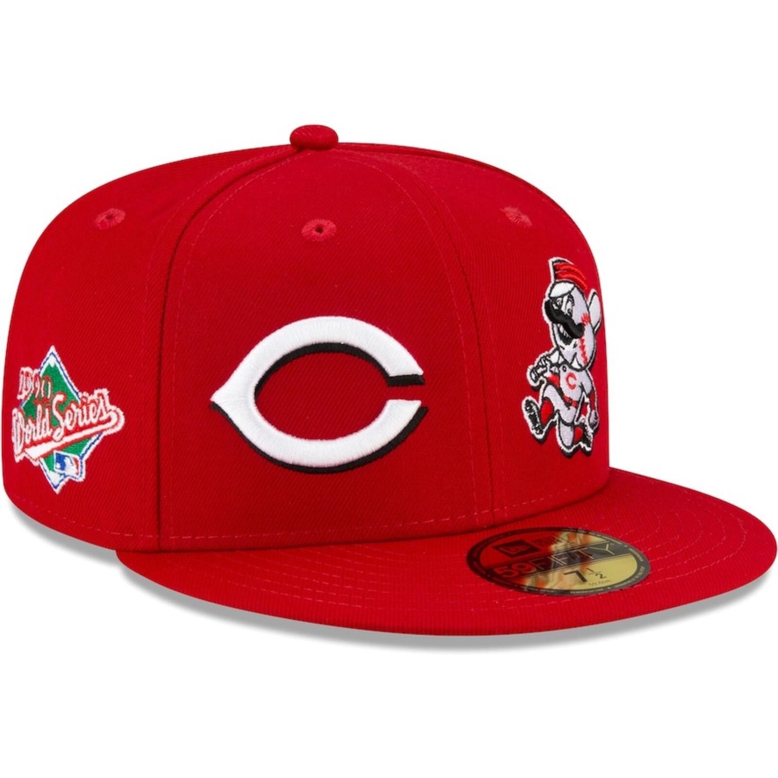 New Era New Era Cincinnati Reds Multi-Logo WS All-Star 59FIFTY 7 3/8 Size ONE SIZE - 6 Thumbnail