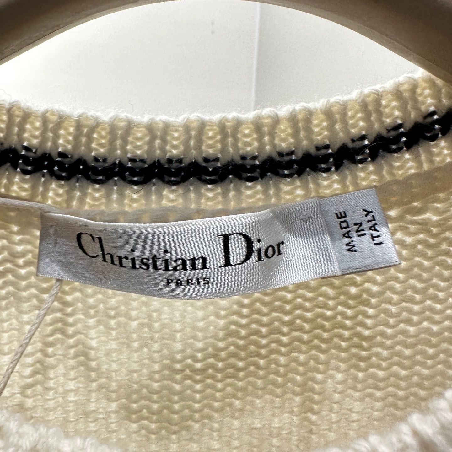 Christian Dior Monsieur Dior apr474 star slogan knit short tee 36 wool Size XS / US 0-2 / IT 36-38 - 3 Thumbnail
