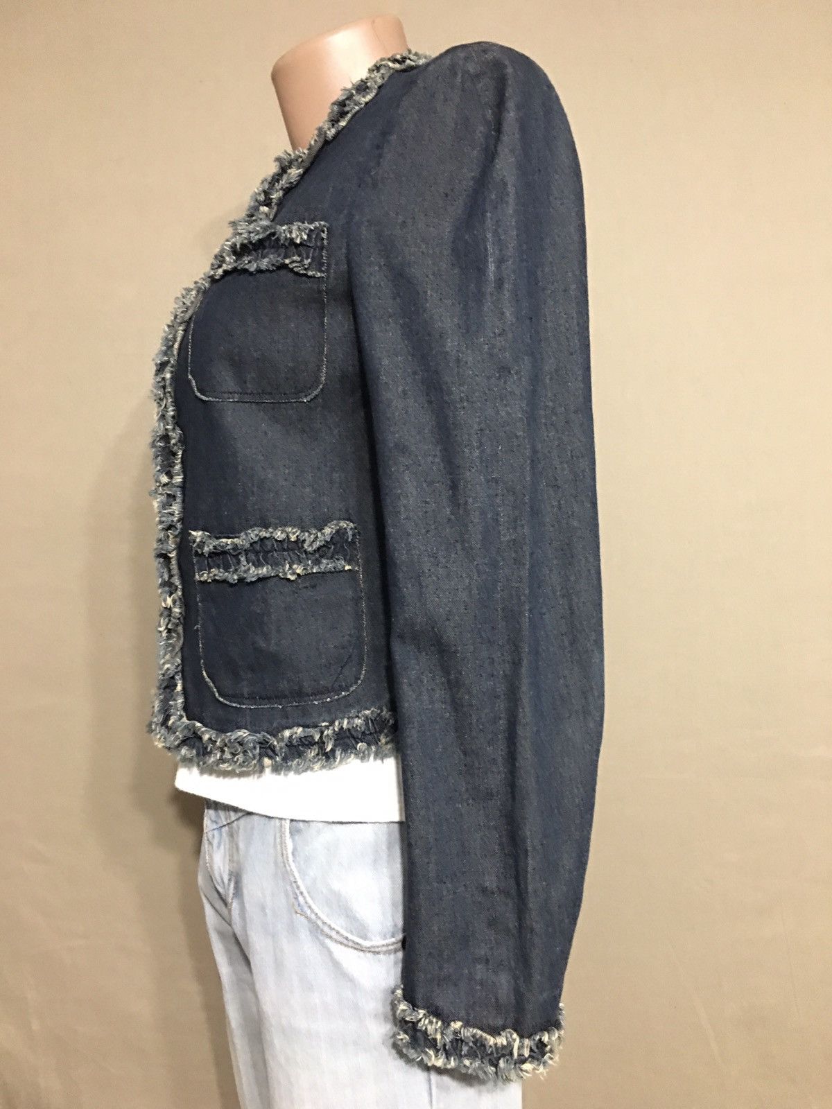 Moschino Moschino Y2K Denim Blue Cotton Womens Jacket Size S / US 4 / IT 40 - 4 Thumbnail