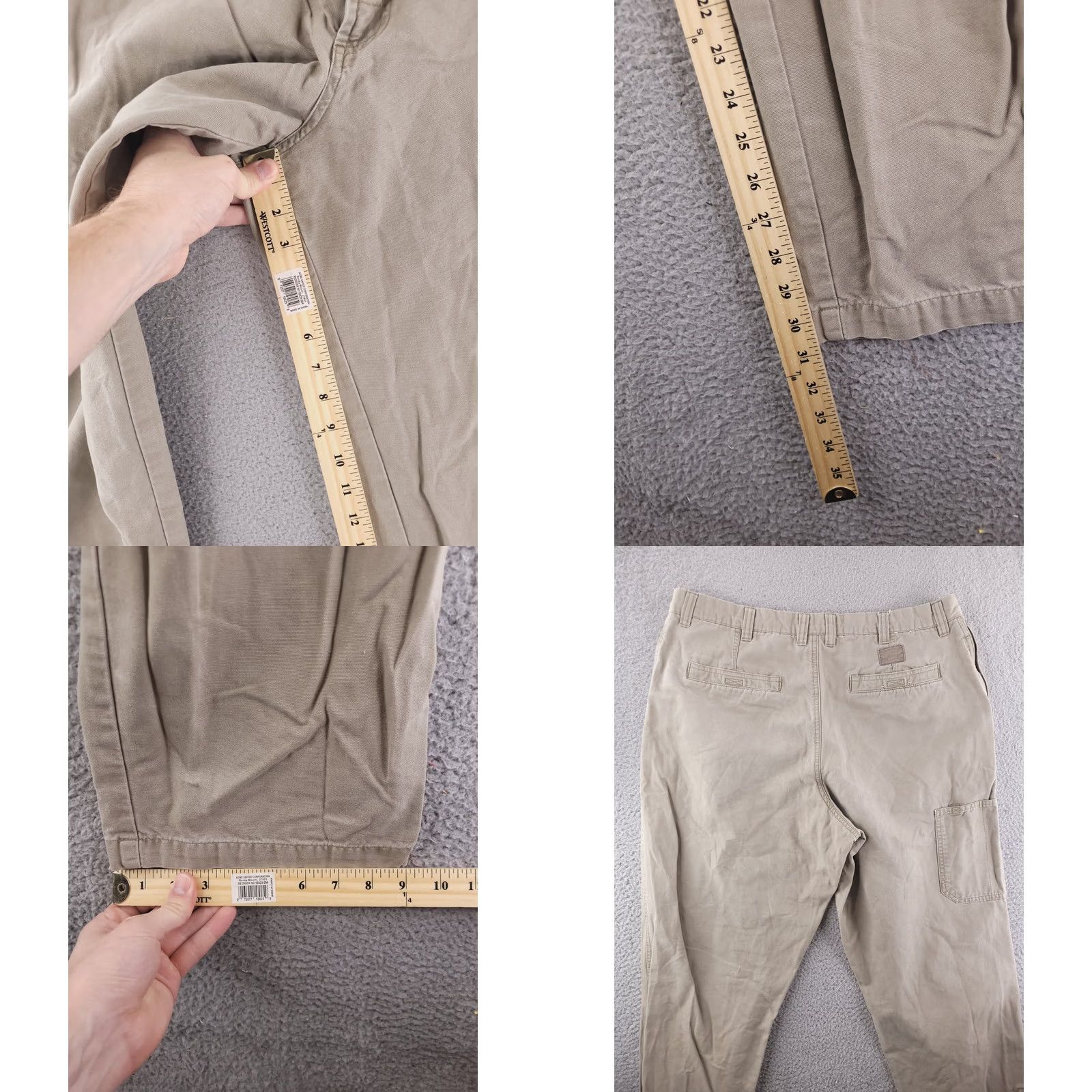 Vintage Columbia Pants Mens 36x31 Beige Cotton Canvas Relaxed Fit Chino Inseam 31 Navy? Size US 36 / EU 52 - 8 Thumbnail