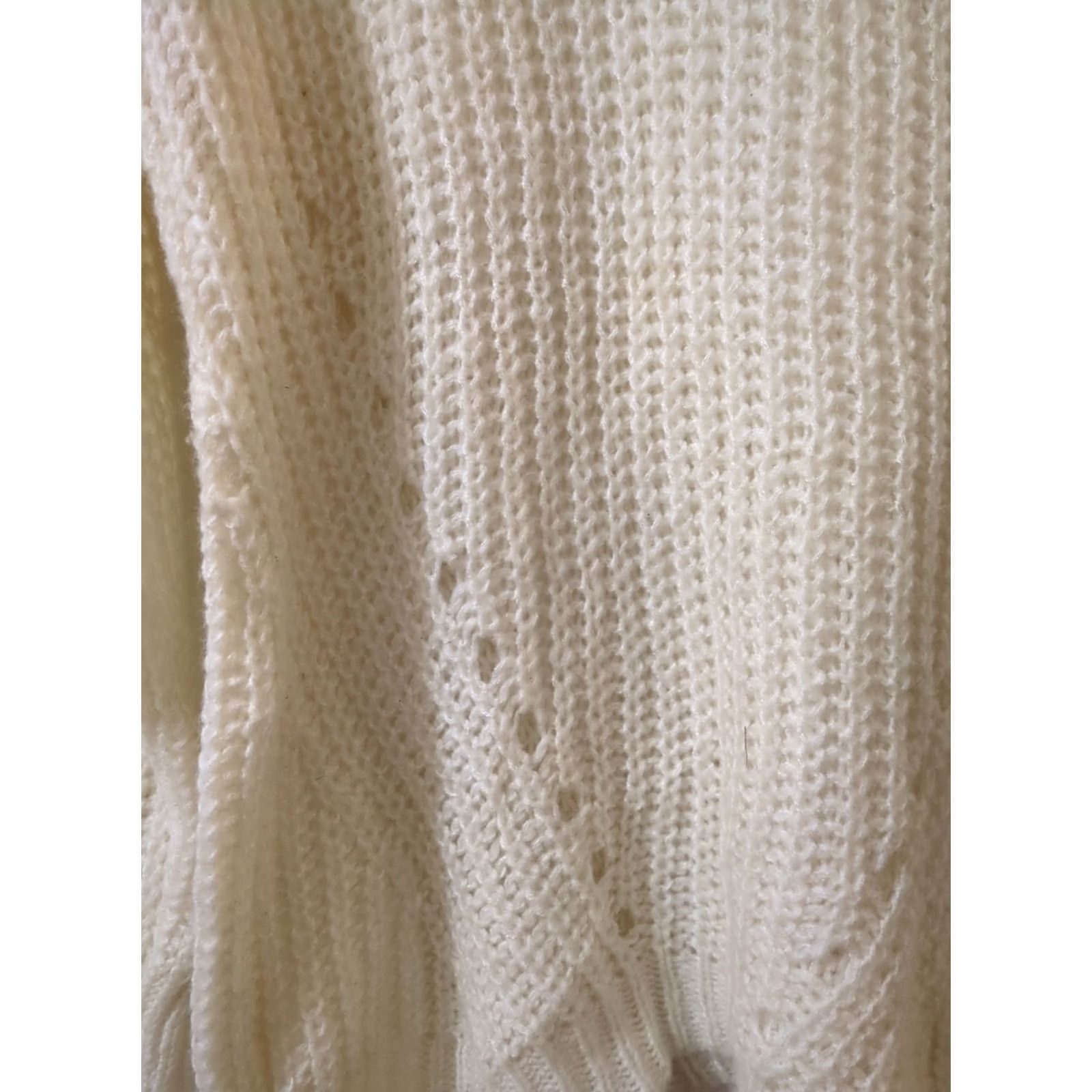 American Eagle Outfitters American Eagle Outfitters Sweater Shirt Knit Crew Neck Long Sleeve Oversized Ivory XS Womens Size XS / US 0-2 / IT 36-38 - 2 Thumbnail