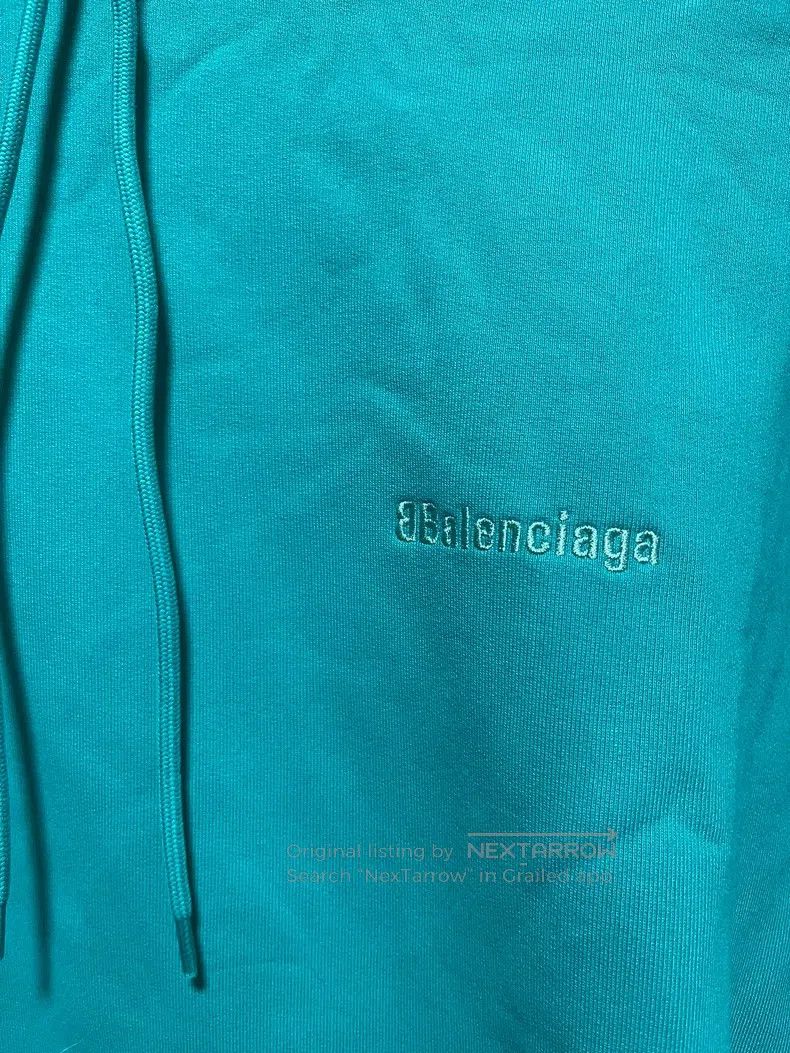 Balenciaga Balenciaga Logo Embroidered Hooded Sweatshirt Size US XS / EU 42 / 0 - 2 Thumbnail