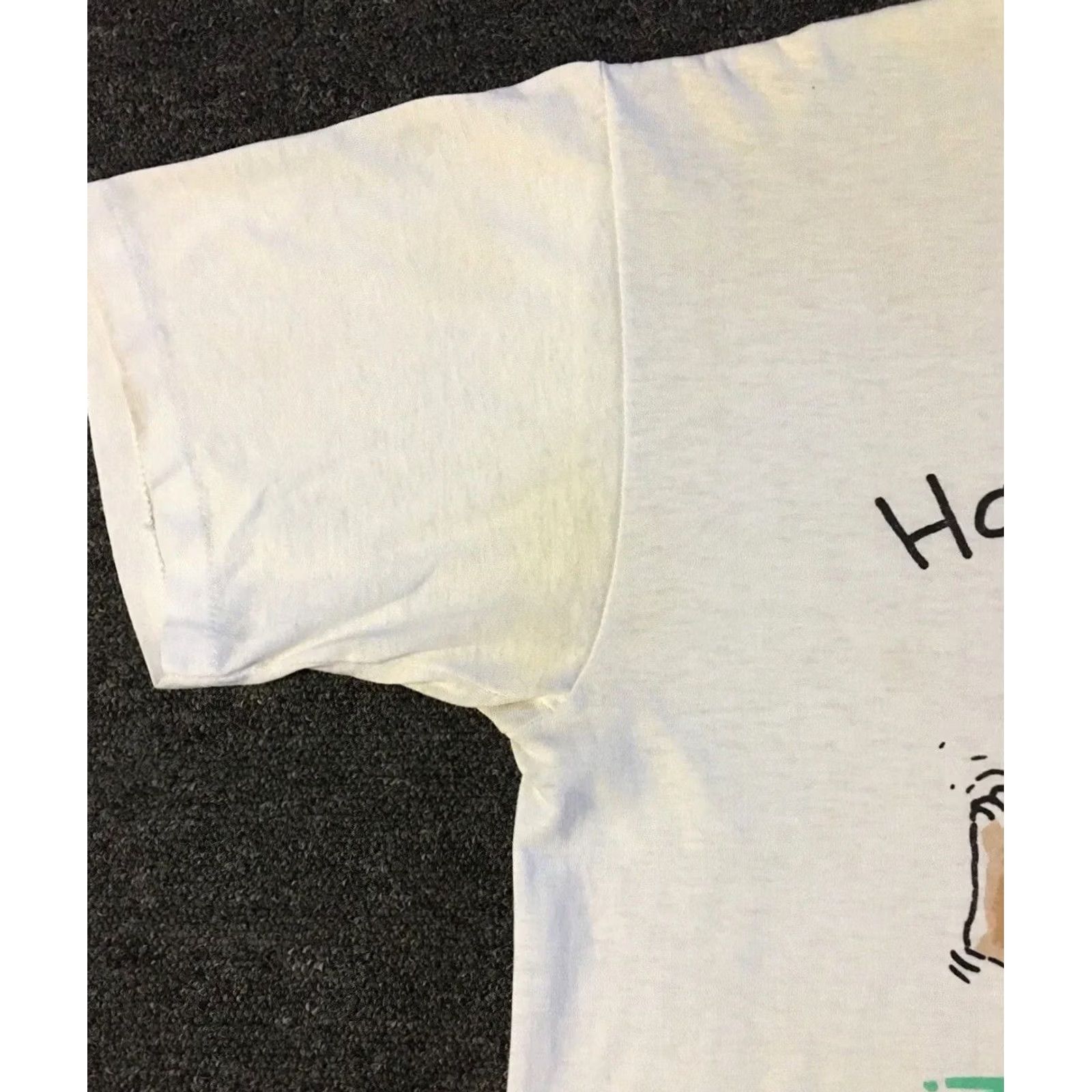 Vintage VINTAGE Having A Good Time Despite My Age Faded Shirt S M Funny Saying Grunge 80s 90s White USA Men T-Shirt Small Medium Blocked Size US S / EU 44-46 / 1 - 7 Thumbnail