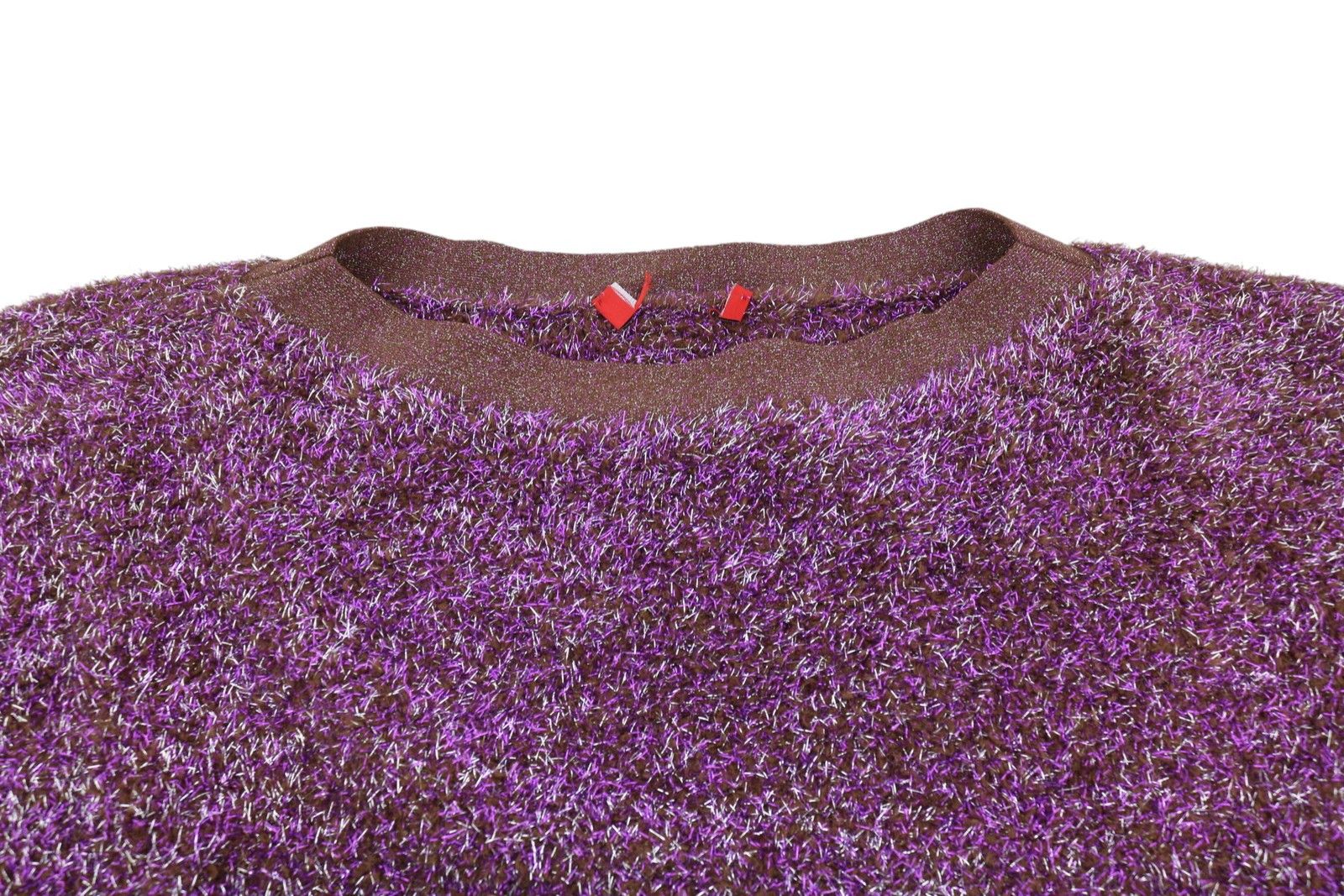 MAX&Co. XS Burgundy Glitter Metallic Fuzzy Knit Jumper 88677 Size XS / US 0-2 / IT 36-38 - 5 Thumbnail