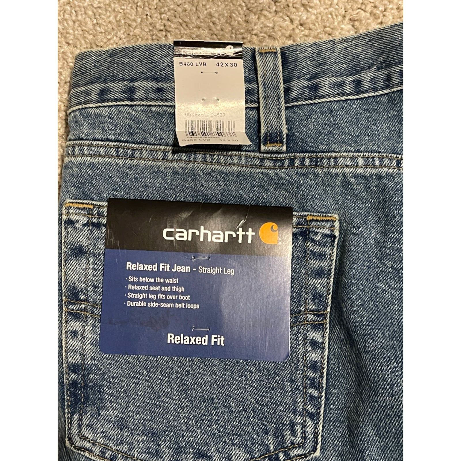 Carhartt CARHARTT Jeans NWT 41 x 29.5 B460 LVB Relaxed Fit Straight Leg Size US 41 - 4 Thumbnail