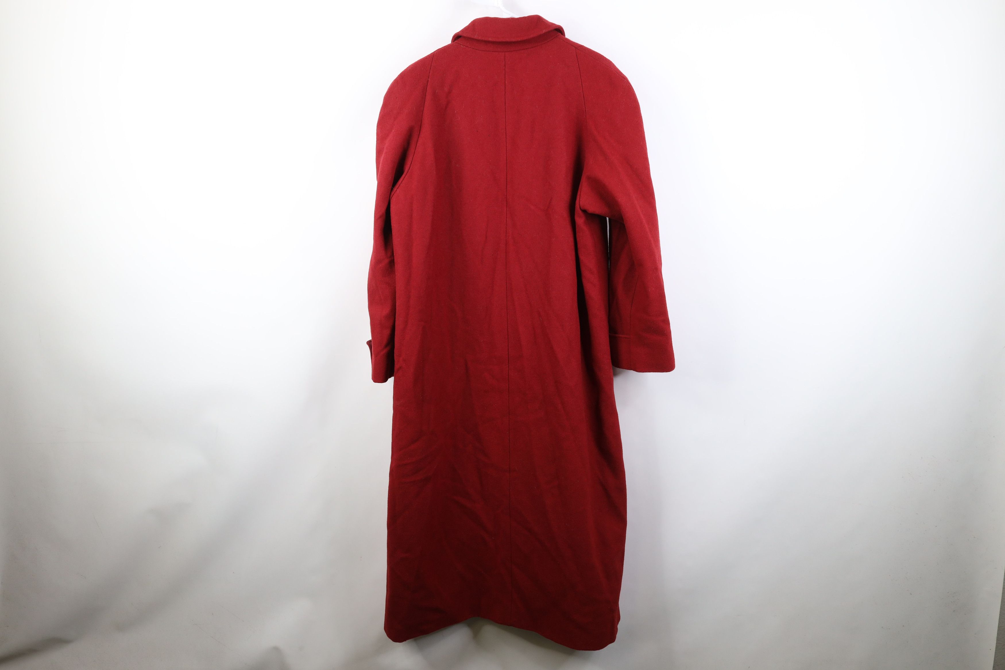 Vintage Vintage 90s Streetwear Wool Full Length Overcoat Jacket Red Size XXL / US 16-18 / IT 52-54 - 12 Thumbnail