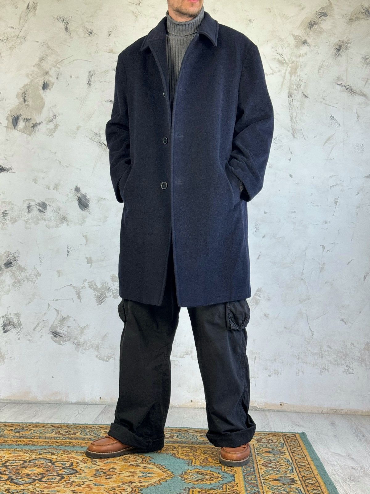 Vintage Vintage Marks Spencer Wool Coat Jacket Size L - XL Size US XL / EU 56 / 4 - 2 Thumbnail