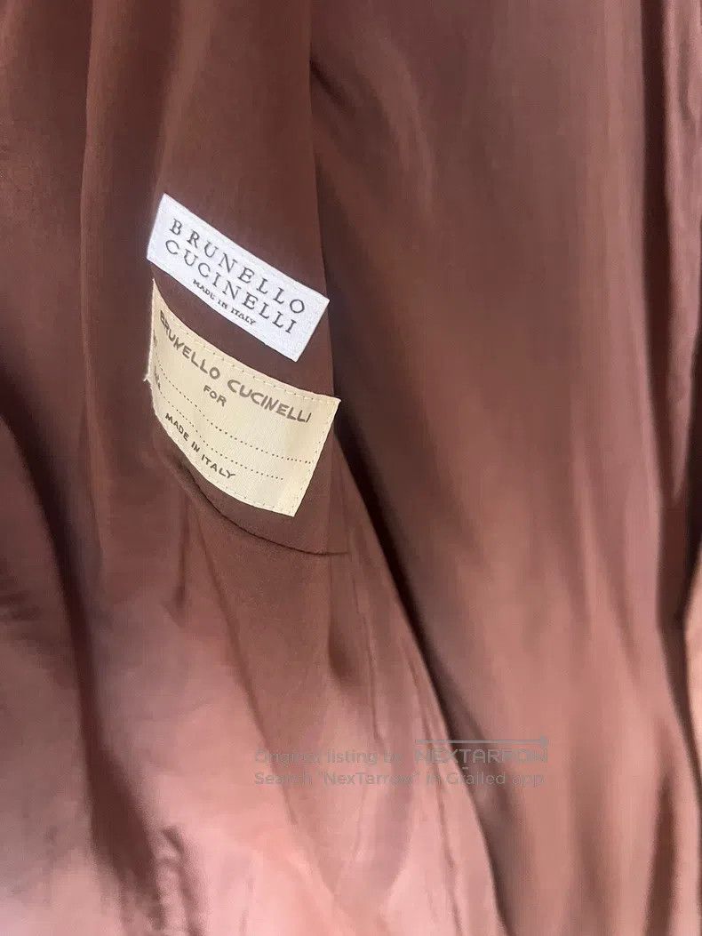 Brunello Cucinelli Brunello Cucinelli Leather Pin-Neck Size M / US 6-8 / IT 42-44 - 4 Thumbnail