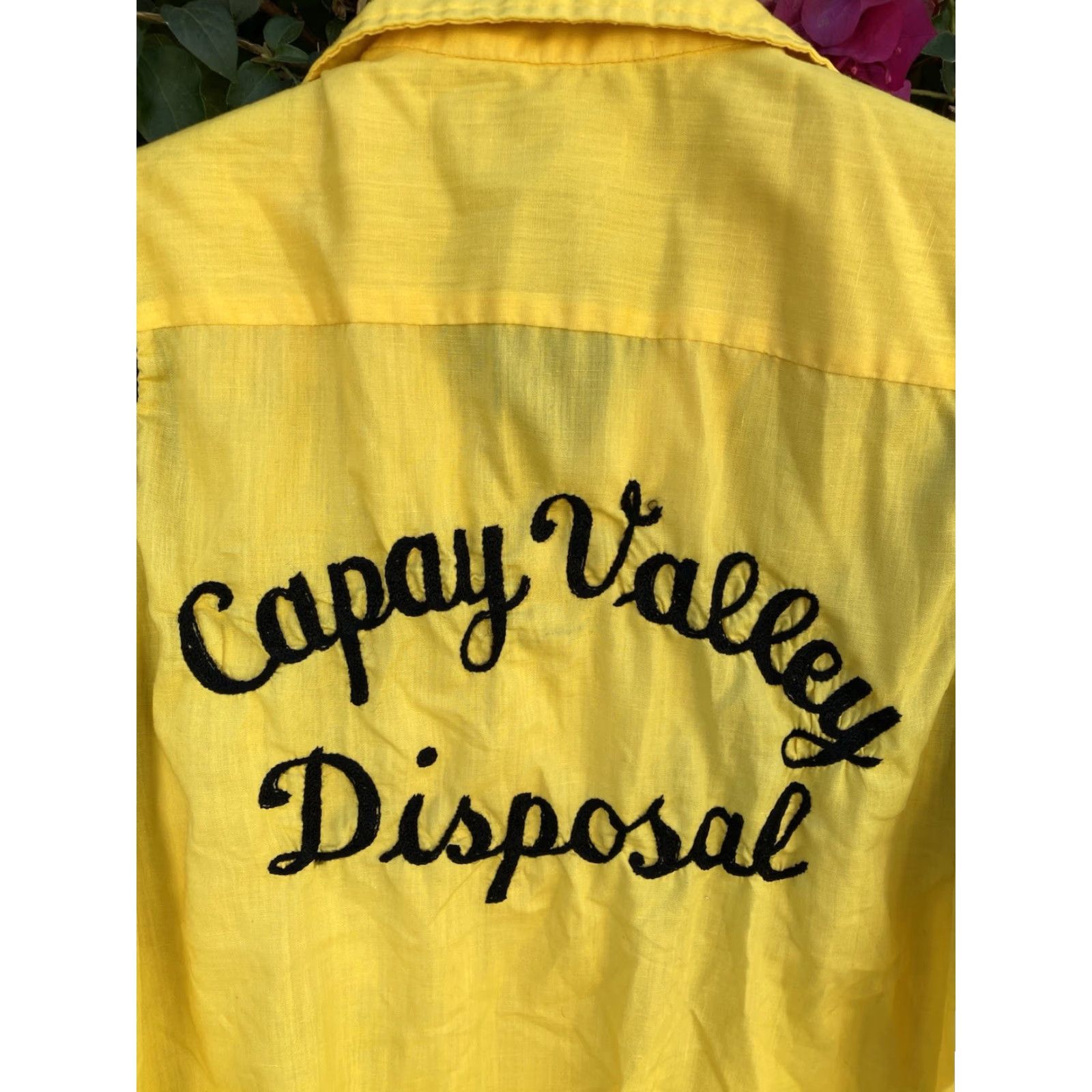 Vintage VINTAGE Hilton Bowling Shirt Short Sleeve M Yellow Capay Valley Disposal Rockabilly Shirt Mens Size US M / EU 48-50 / 2 - 3 Thumbnail