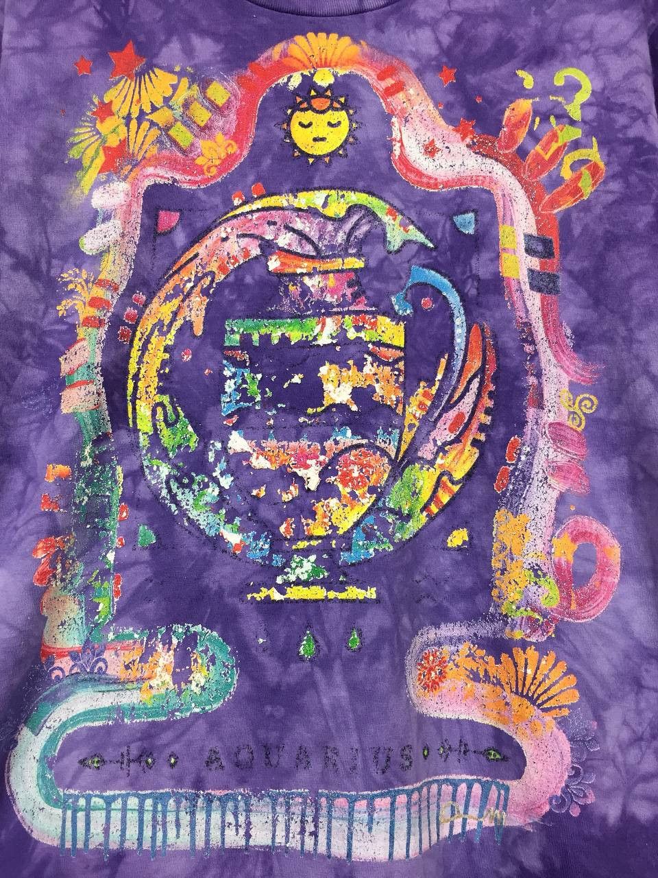 The Mountain × Vintage The Mountain The Zodiac Sign Aquarius Tie Dye Tee Size US M / EU 48-50 / 2 - 4 Thumbnail