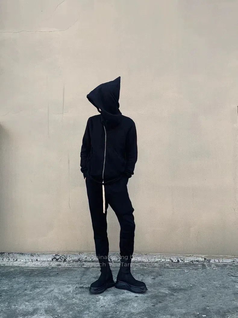 RICK OWENS Wizard Hat Hooded Sweatshirt Jacket - Fleece Li