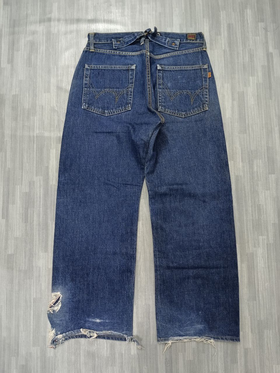 Vintage SICK WIDE LEG EDWIN OVERALLS SELVEDGE SANFORIZED Size US 29 - 3 Thumbnail