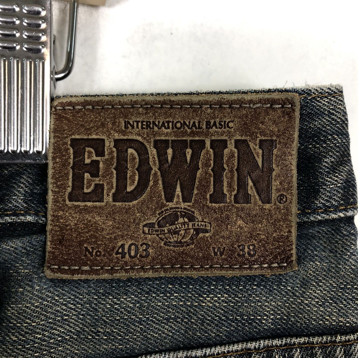 Japanese Brand 🔥90’s Vintage Edwin Distressed Denim Jeans Blue Tag Japan Size US 40 / EU 56 - 12 Thumbnail
