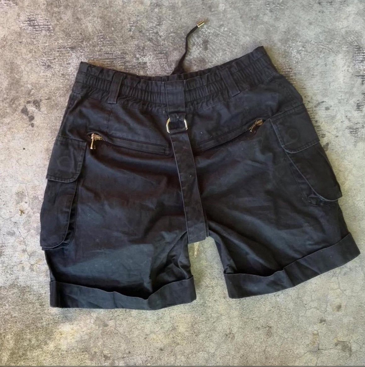 Balmain S/s 2016 Black Balmain Bondage Shorts Size US 29 - 2 Thumbnail