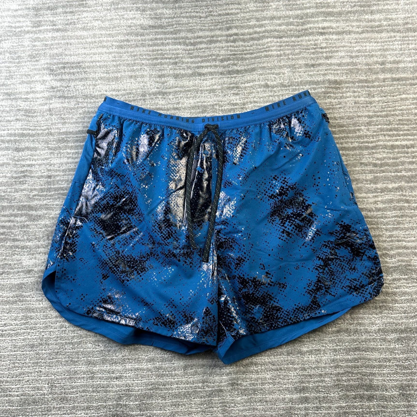 Nike Nike Shorts Mens Small Blue Run Division Marathon Racing Dri Fit ADV Lined 4" Size US 29 - 2 Thumbnail