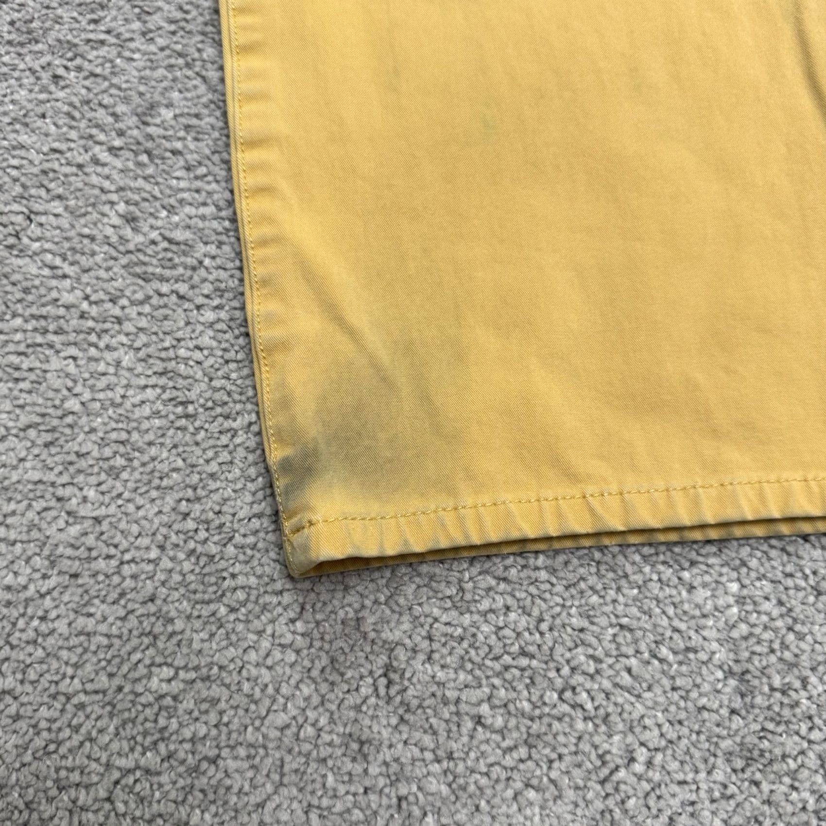 Bonobos Bonobos Chino Pants Mens 33x32 Yellow Straight Leg Flat Front Casual Cotton Size US 33 - 6 Thumbnail