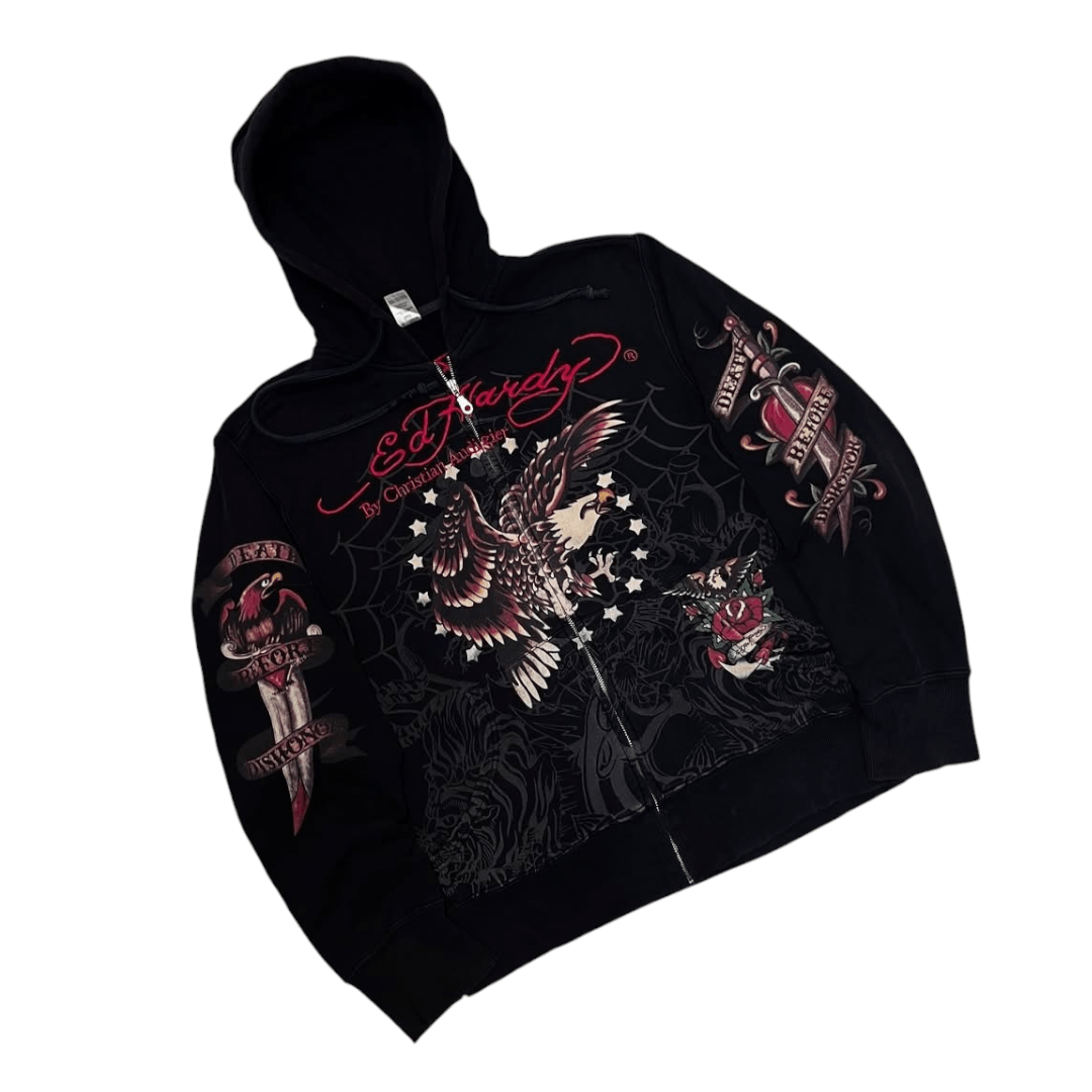Christian Audigier × Ed Hardy Crazy 🔥 Vintage ED Hardy ' American Eagle 🦅' Zipper Jacket Size US M / EU 48-50 / 2 - 1 Thumbnail