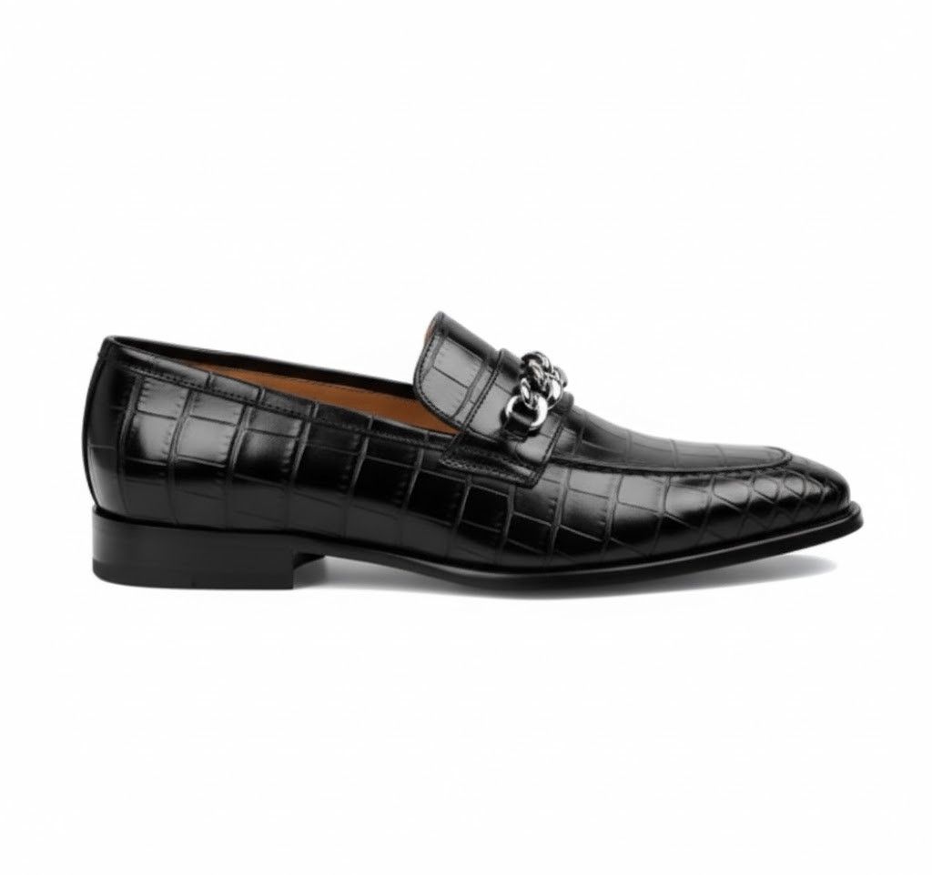 Gucci oc11z1025 Men's Booties With Interlocking G Chain in Black Size US 8 / EU 41 - 1 Preview