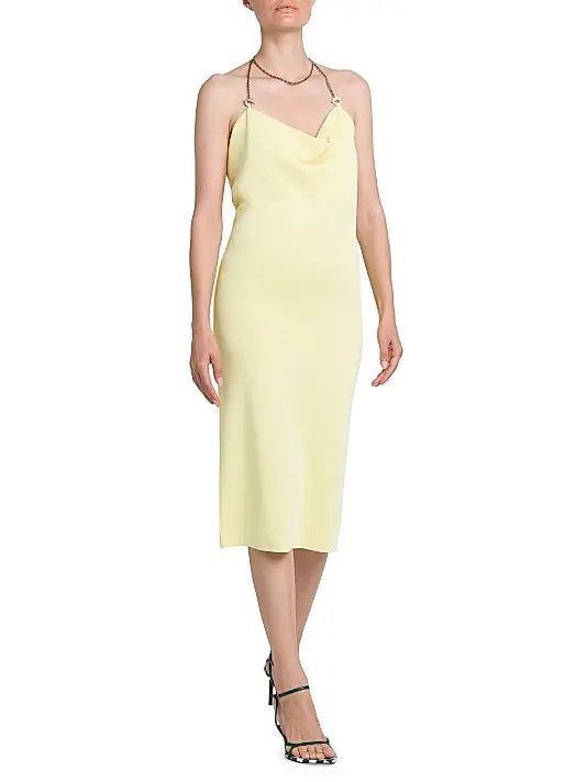 Bottega Veneta o1y0725 Midi Dress in Pastel Yellow Size S / US 4 / IT 40 - 5 Thumbnail