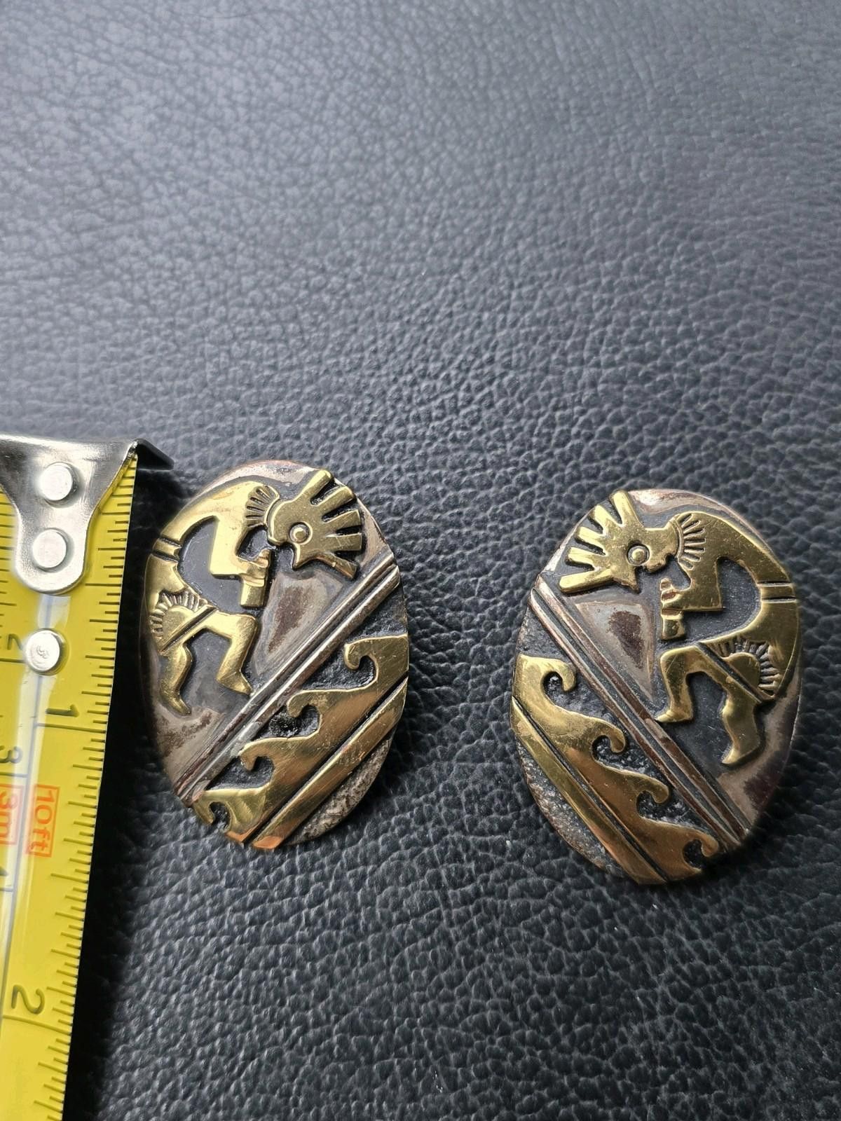 Other Tommy Singer Gold Fill & Silver Figural Earrings Hopi/Navajo Size ONE SIZE - 7 Thumbnail