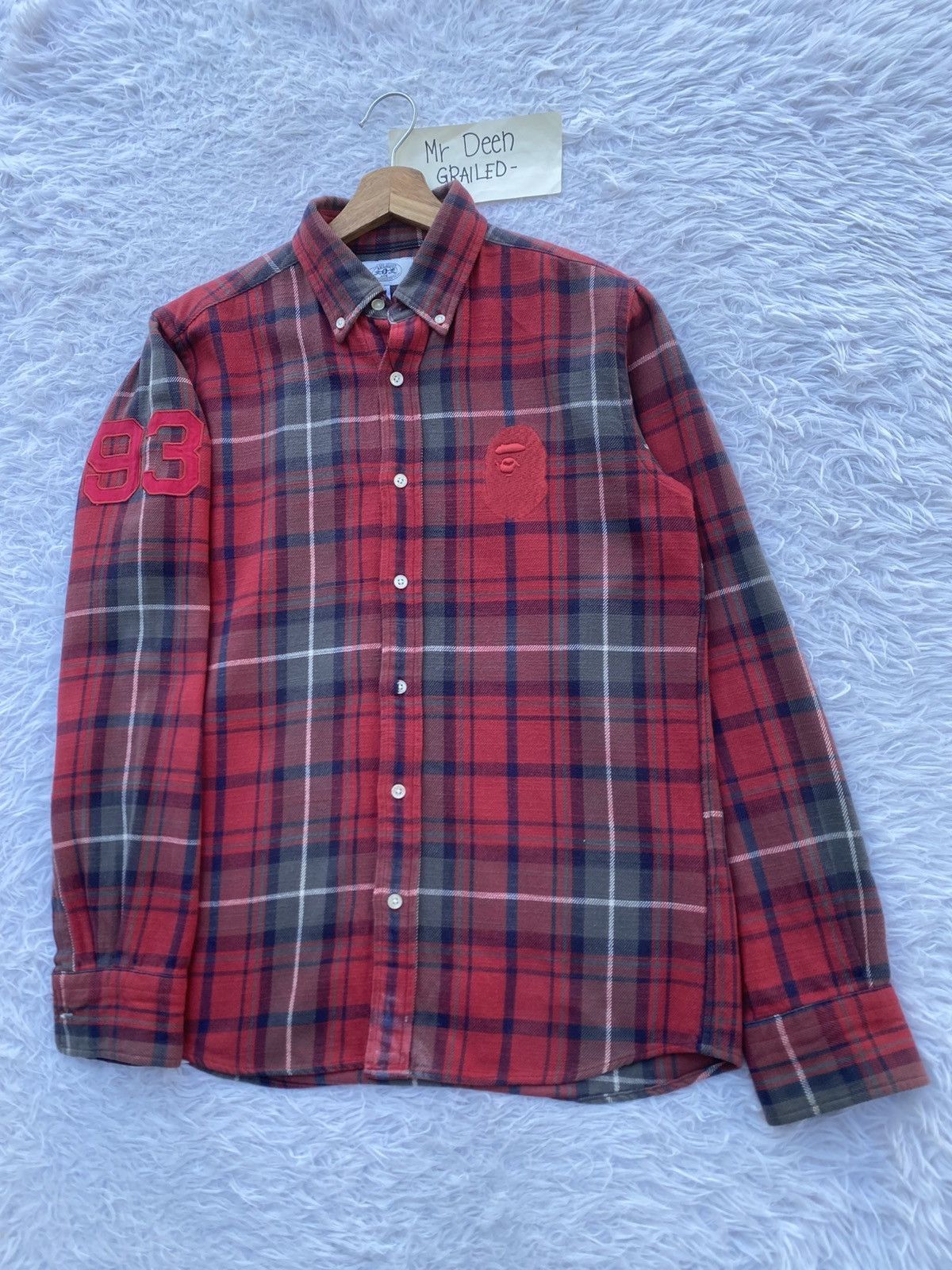Bape Rare Vintage BAPE Flannel Longsleeve Shirt Size US M / EU 48-50 / 2 - 4 Thumbnail