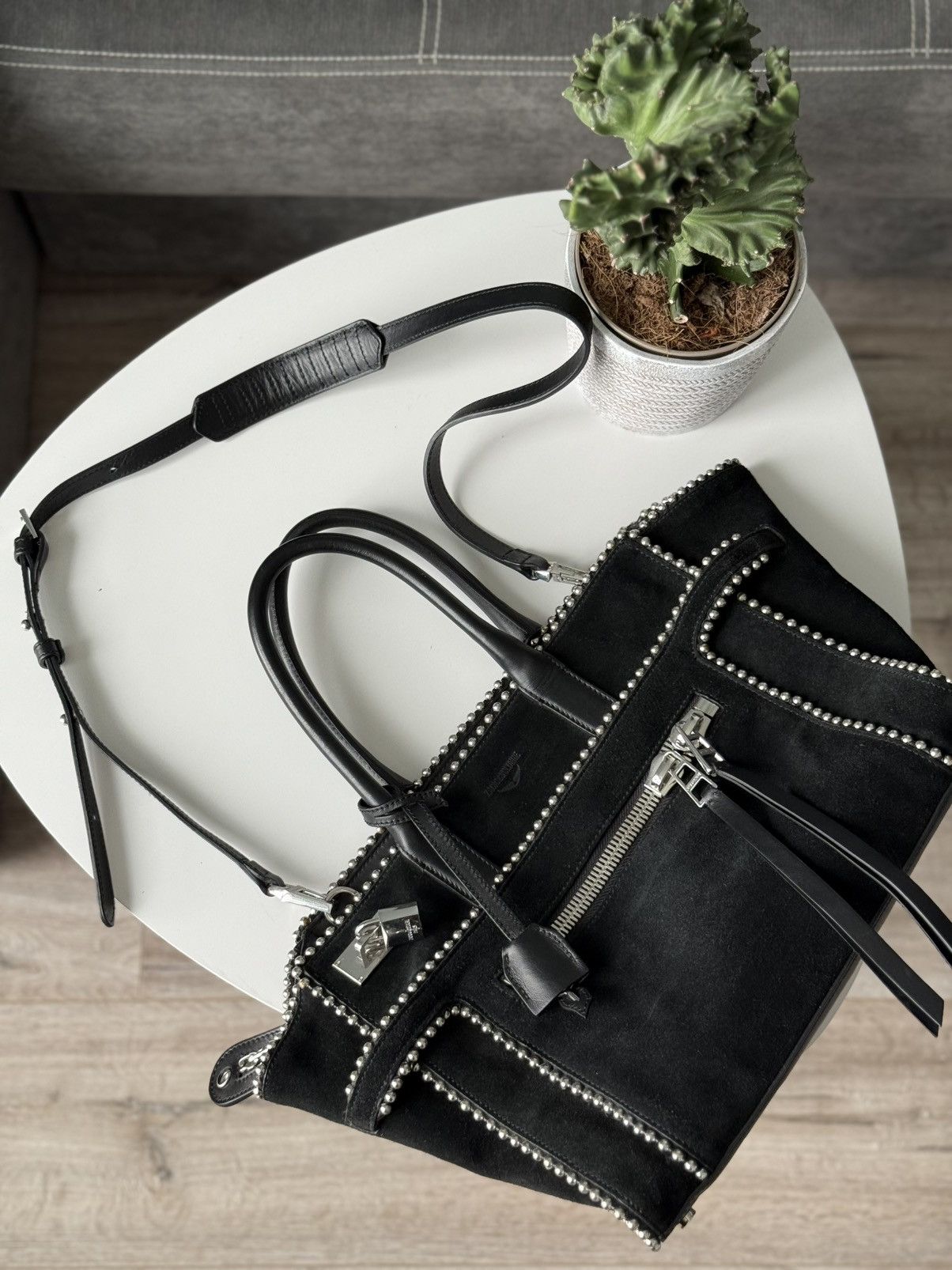 Zadig & Voltaire Zadig et Voltaire Bag Suede key lock Black Size ONE SIZE - 14 Thumbnail