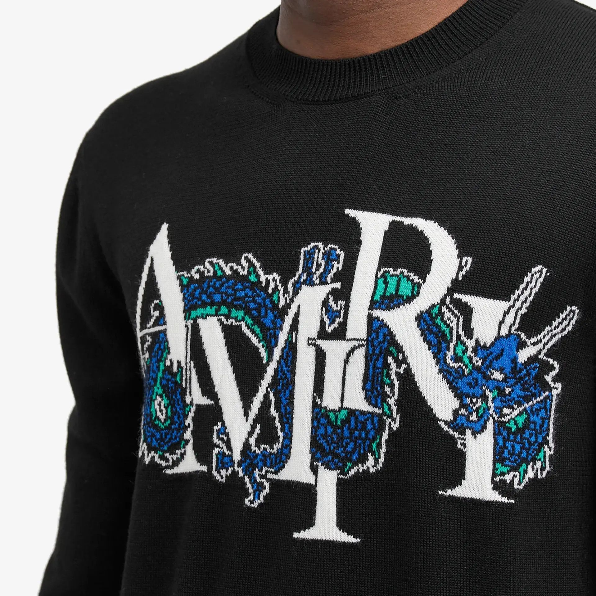 Amiri o1mle0925 LNY Dragon Crewneck Sweater in Black Size US M / EU 48-50 / 2 - 4 Thumbnail