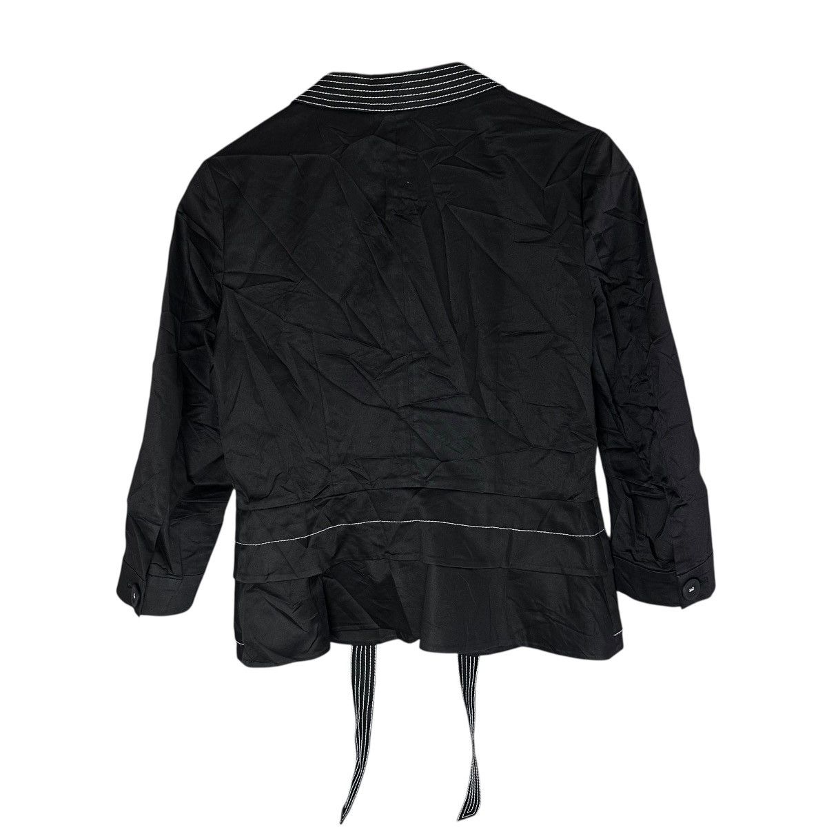 PAULE KA Paule Ka Black Tailored Jacket Striped Stitch Detail 40 Size M / US 6-8 / IT 42-44 - 2 Thumbnail