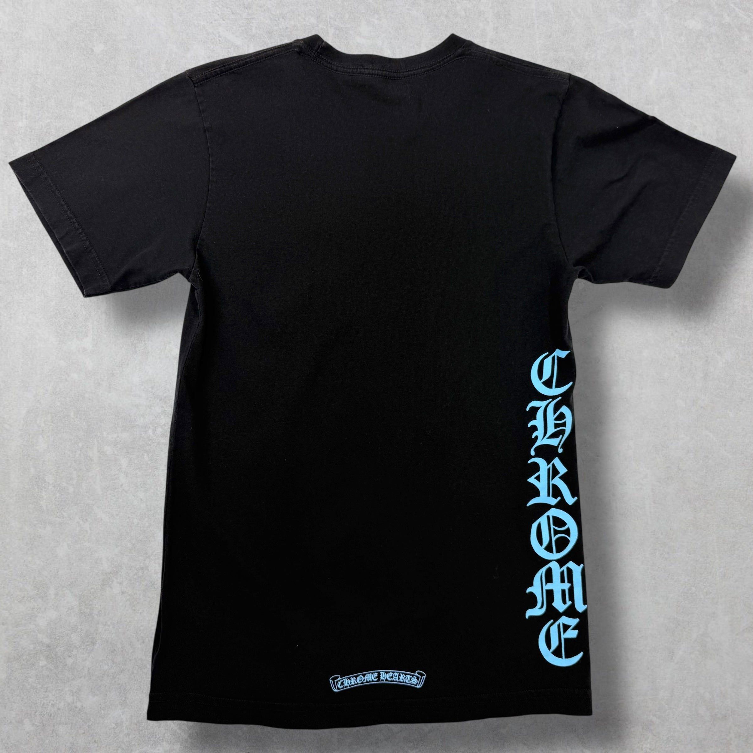 Chrome Hearts Chrome Hearts Blue Neck Logo Script Tee Small Size US S / EU 44-46 / 1 - 2 Thumbnail