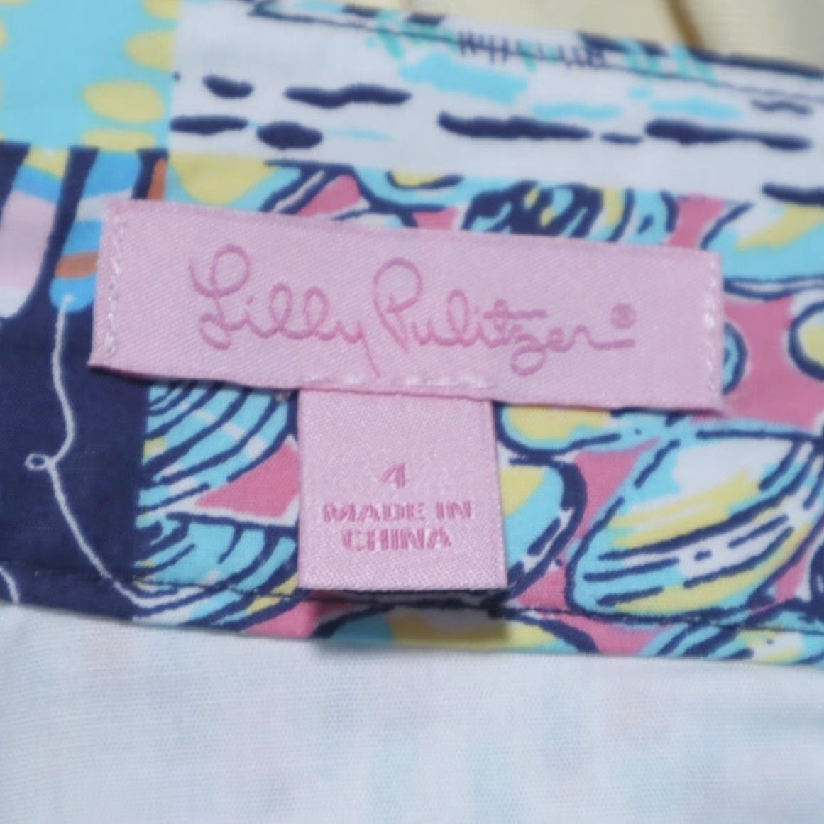 Lilly Pulitzer Lilly Pulitzer Pattern Patch Lined Cotton Twill Skirt Multi-Colored All Over Print Women's 4 Size 27" / US 4 / IT 40 - 5 Thumbnail
