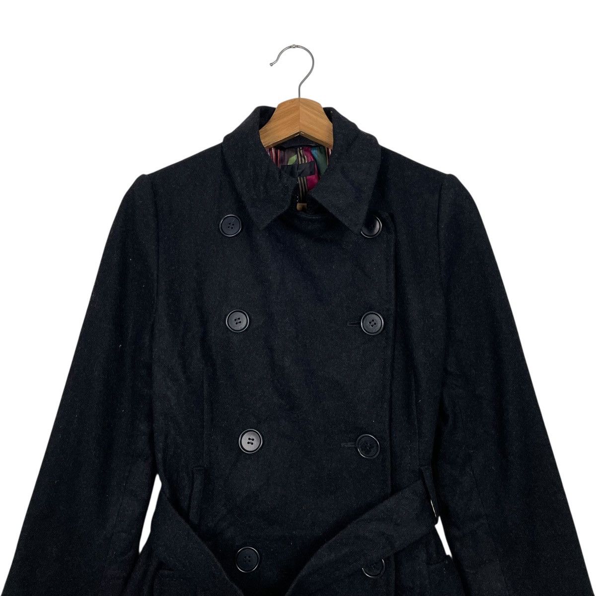 Paul Smith Paul Smith Black Double Breasted Wool Coat Size S / US 4 / IT 40 - 2 Thumbnail