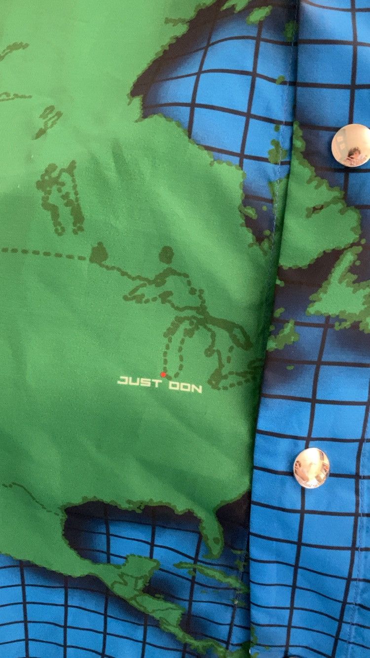 Just Don Just Don "Global Grid" Map Print Snap-Front Shirt Size US M / EU 48-50 / 2 - 5 Thumbnail