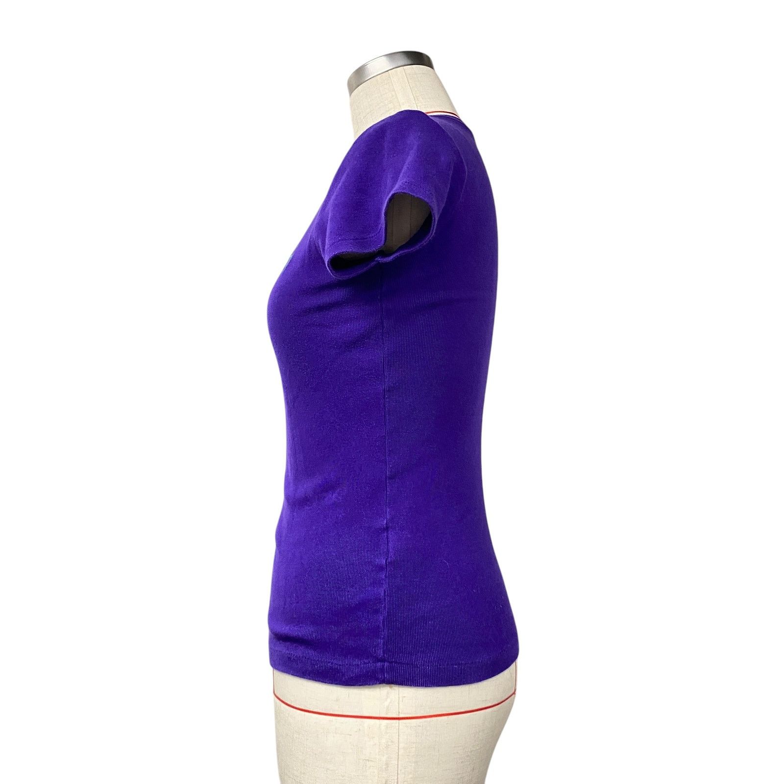 Ralph Lauren Blue Label Ralph Lauren Womens Size S Purple V Neck Blue Label T Shirt Size S / US 4 / IT 40 - 3 Thumbnail