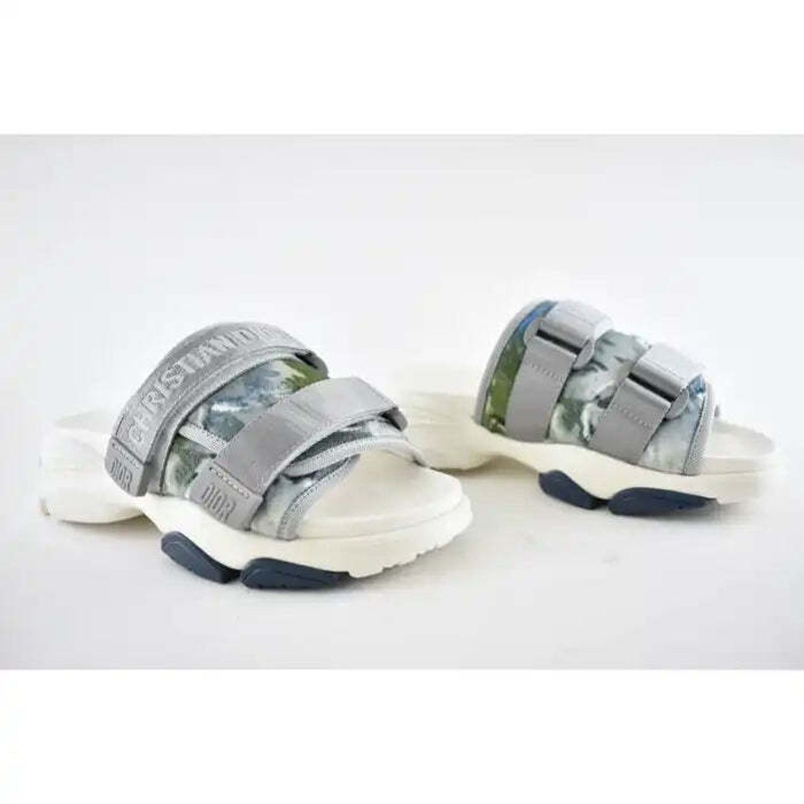 Dior Dior D-Wander Blue Shaded Camouflage Platform Logo Slide Size US 5.5 / IT 35.5 - 3 Thumbnail