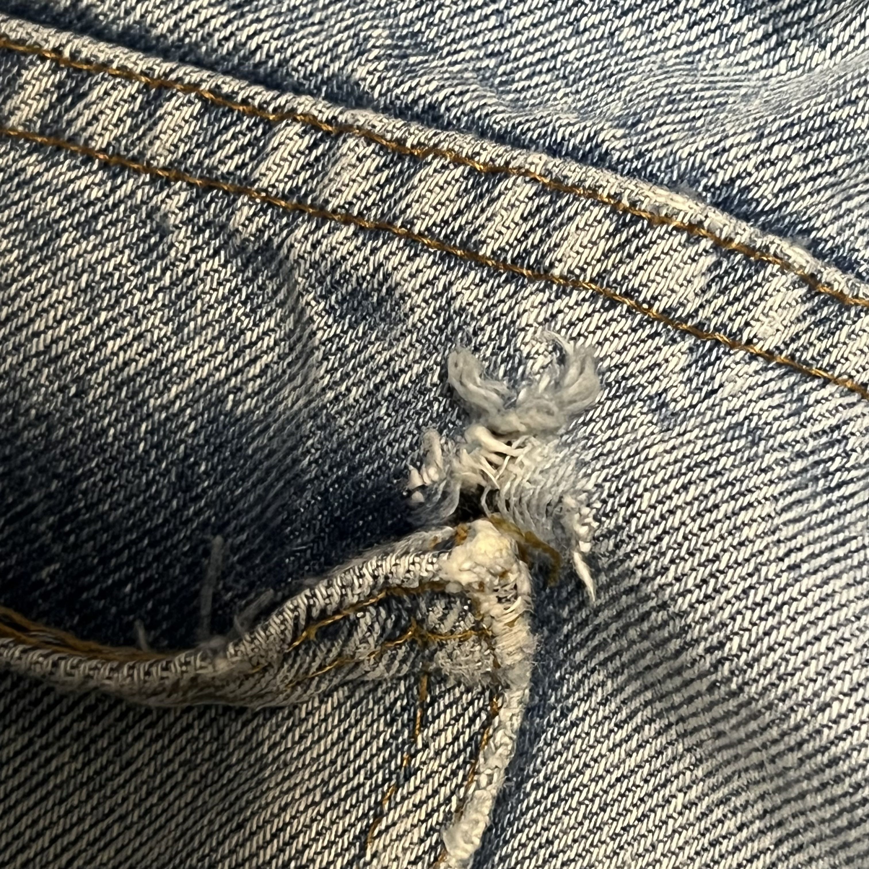 Levi's × Vintage Vintage Levi's 505 Orange Tab Jeans Straight Leg 35x31 90s Size US 35 - 6 Thumbnail