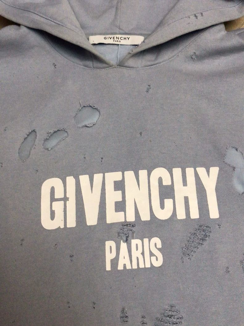 Givenchy Givenchy Men's Hooded Ripped Hoodie Size US M / EU 48-50 / 2 - 3 Thumbnail