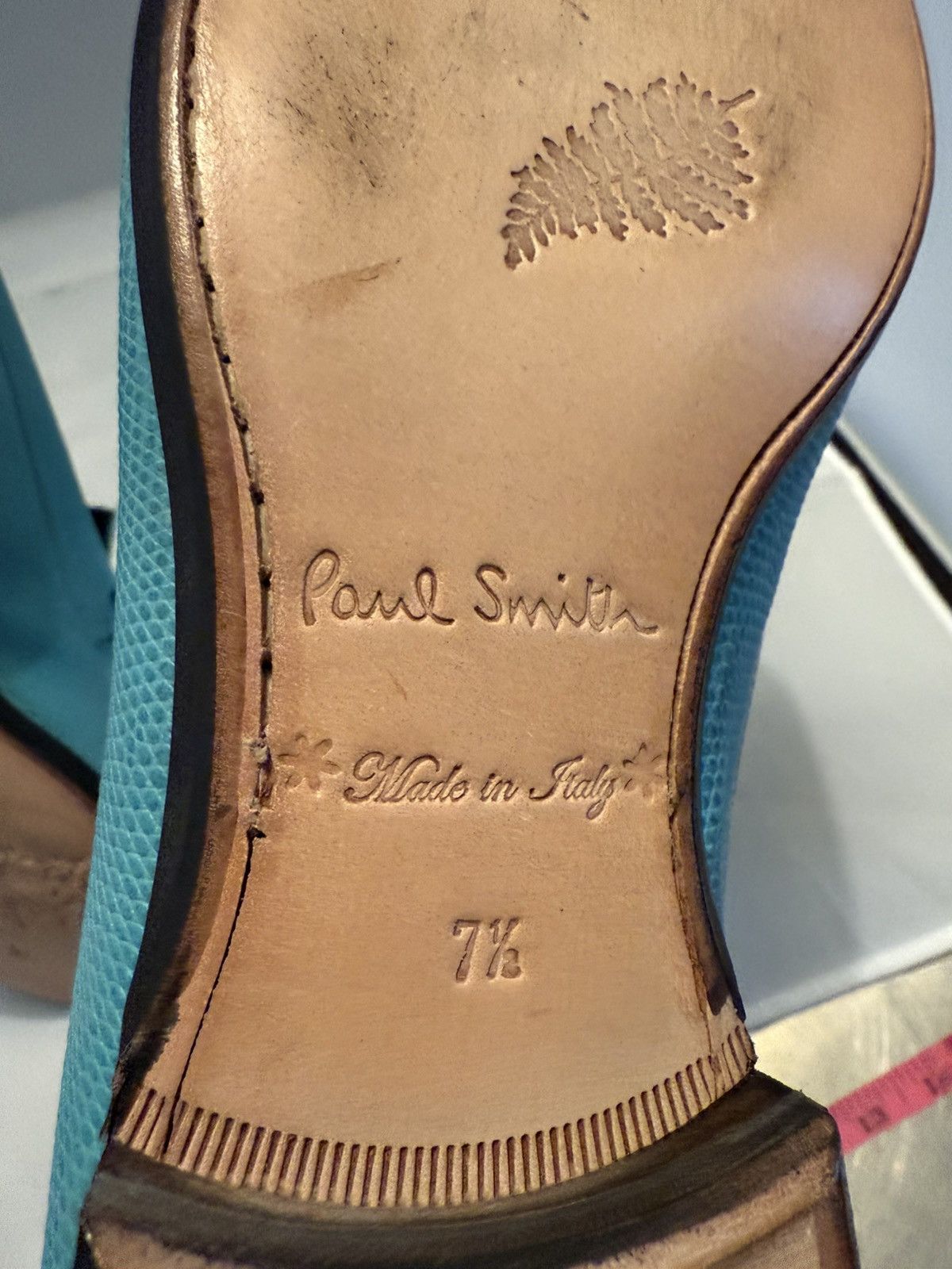 Paul Smith Paul Smith 8.1/2 Men's Blue Lizard-Effect Leather Loafers Size US 8.5 / EU 41-42 - 6 Thumbnail