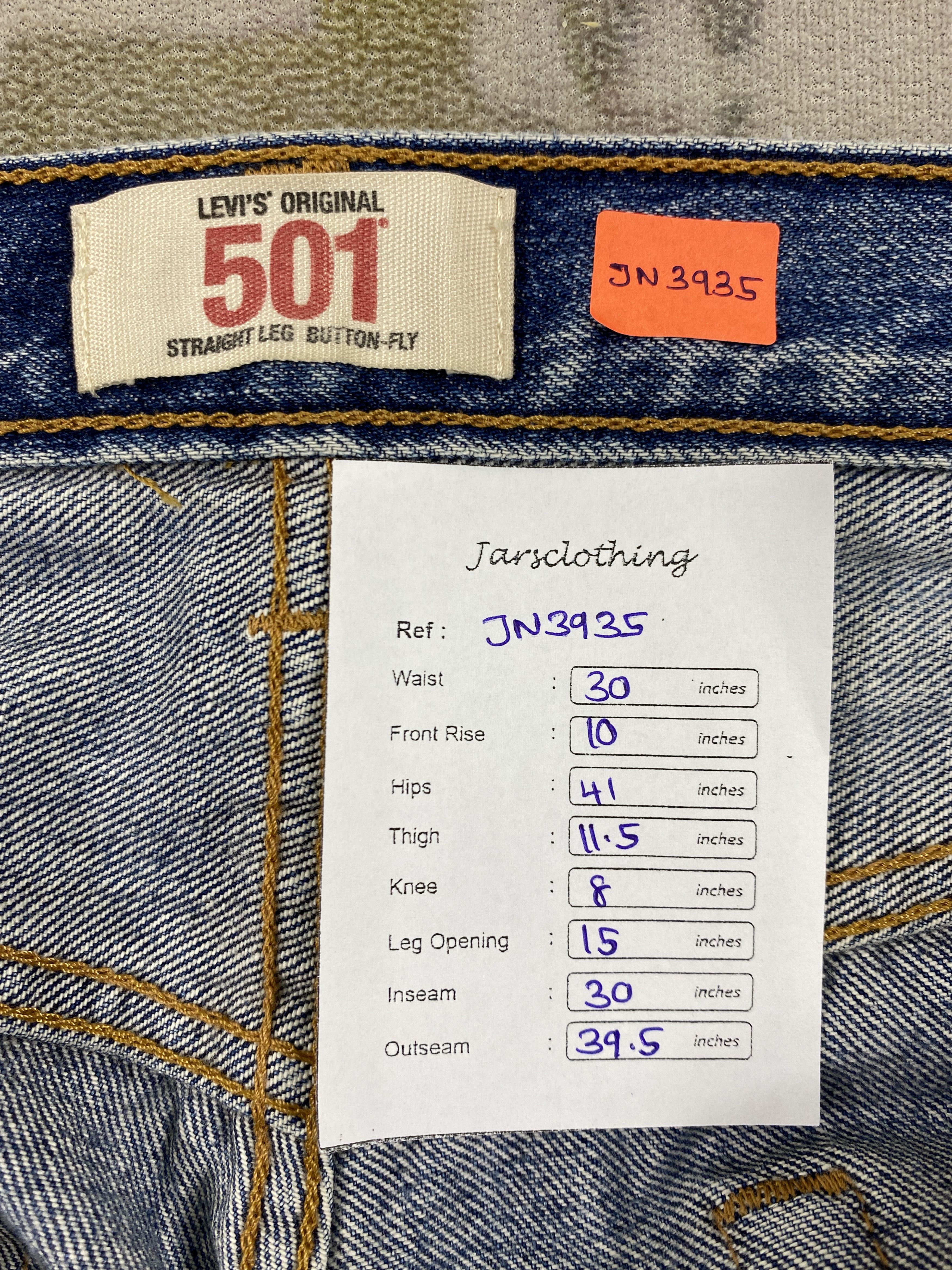 Levi's Distressed Blue Vintage Levi's 501 Jeans 30x30 Denim- JN3935 Size US 30 / EU 46 - 8 Thumbnail