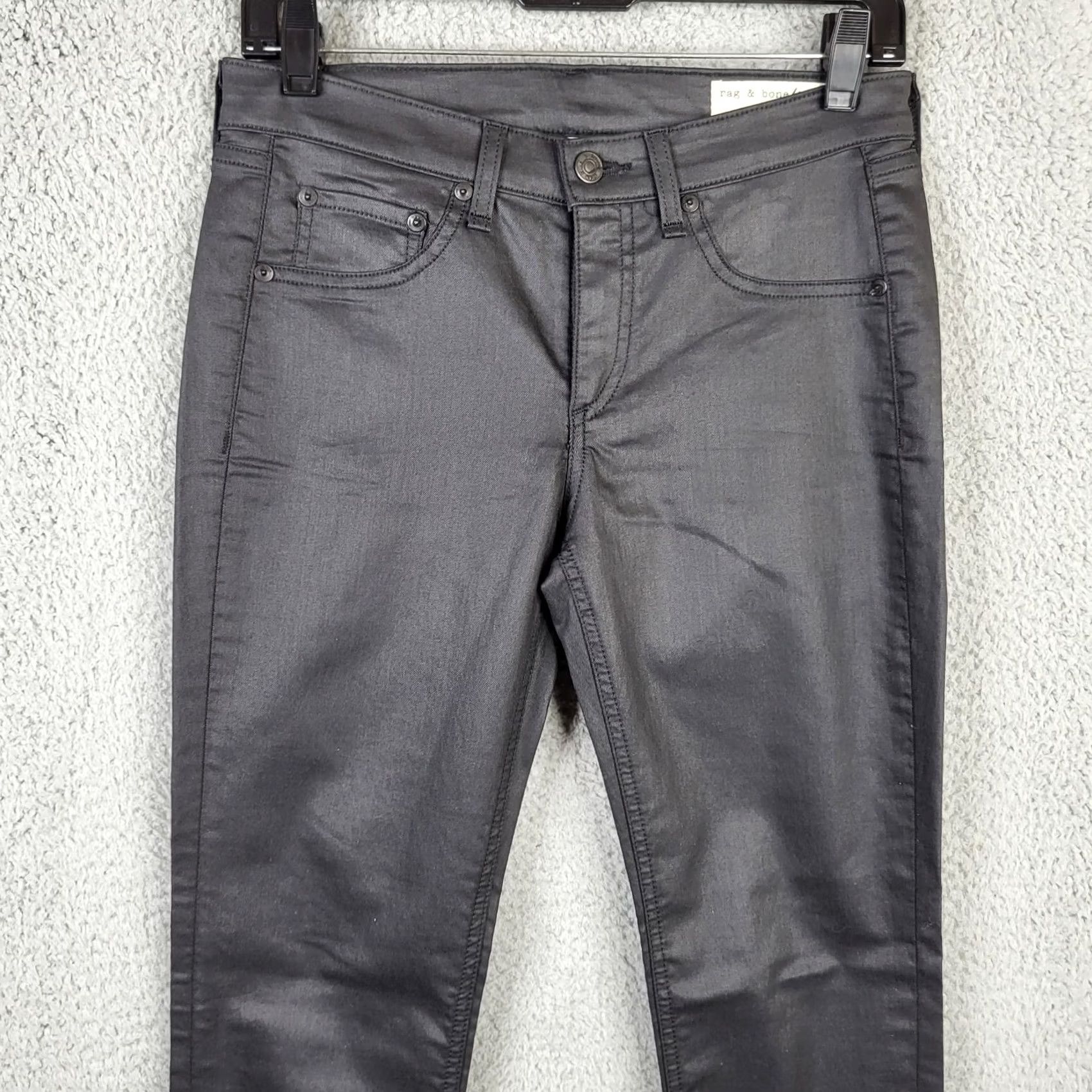 Rag & Bone rag & bone Women's black waxed Legging Size 28 Shirt no Size 28" / US 6 / IT 42 - 7 Thumbnail