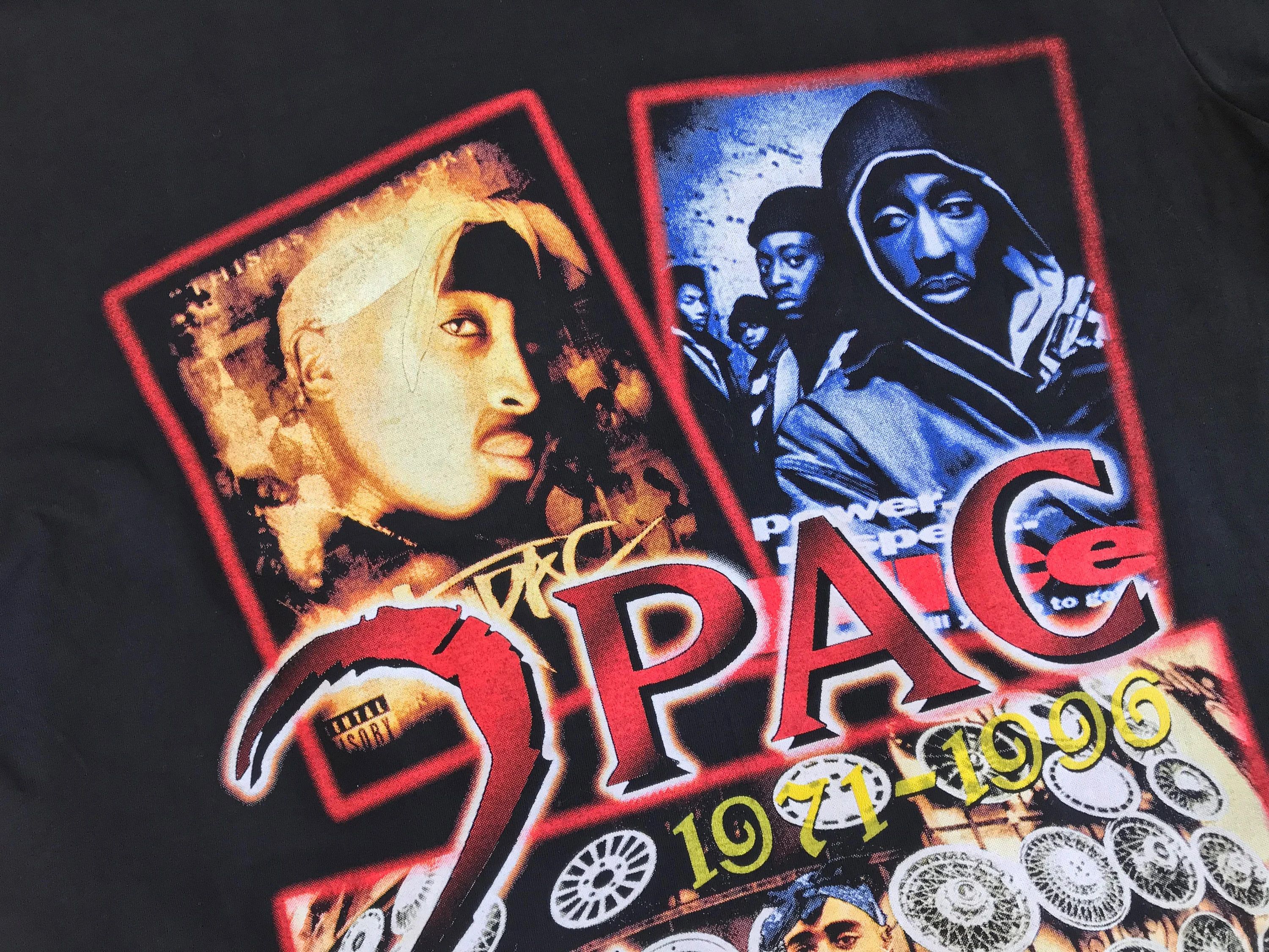 Rap Tees Vintage 90s 2pac t shirt Tupac Tee Rap Hip hop Thug Life M/L Size US M / EU 48-50 / 2 - 5 Thumbnail